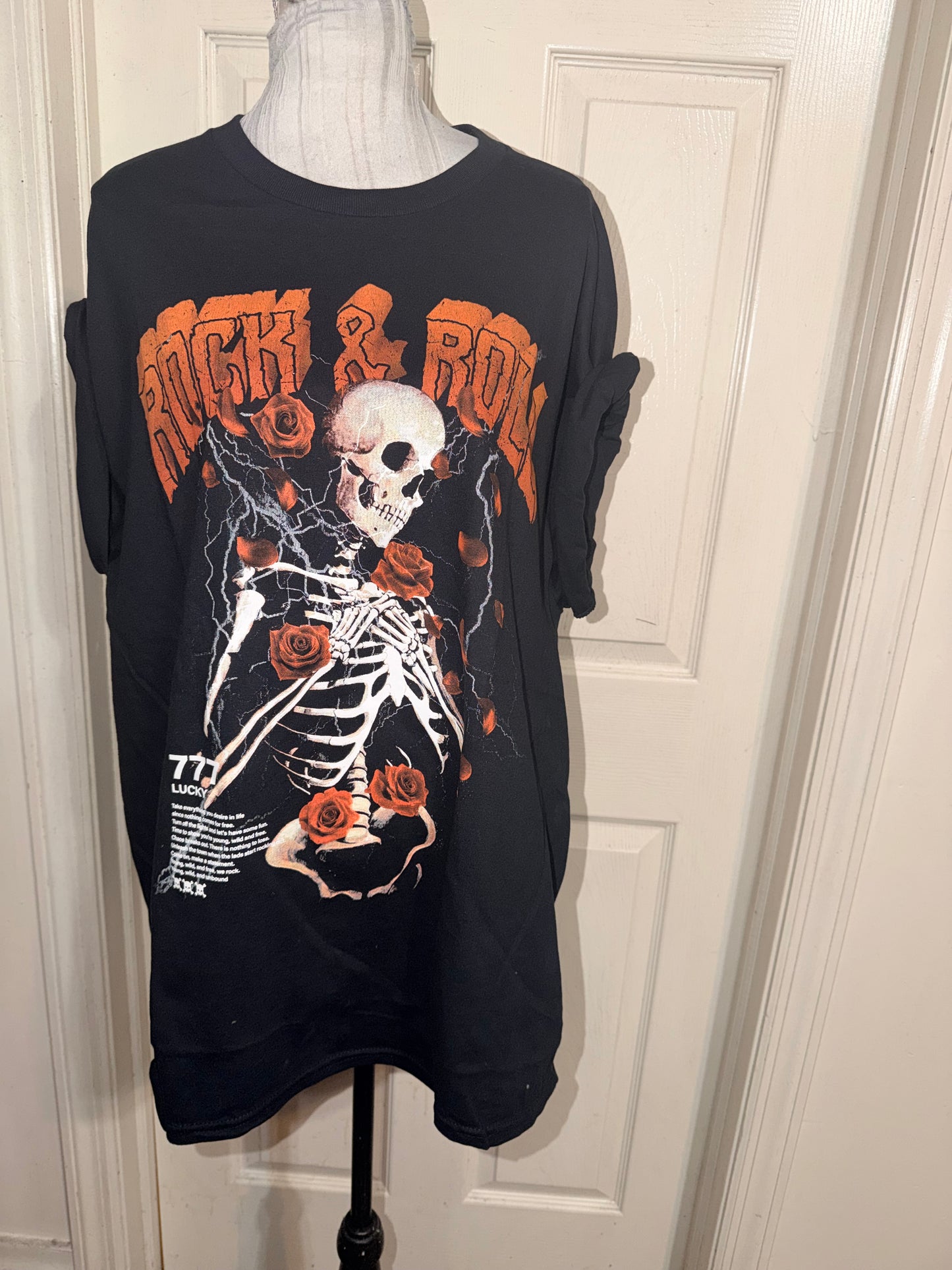 Rock n’ Roll Graphic Oversized Distressed Tee