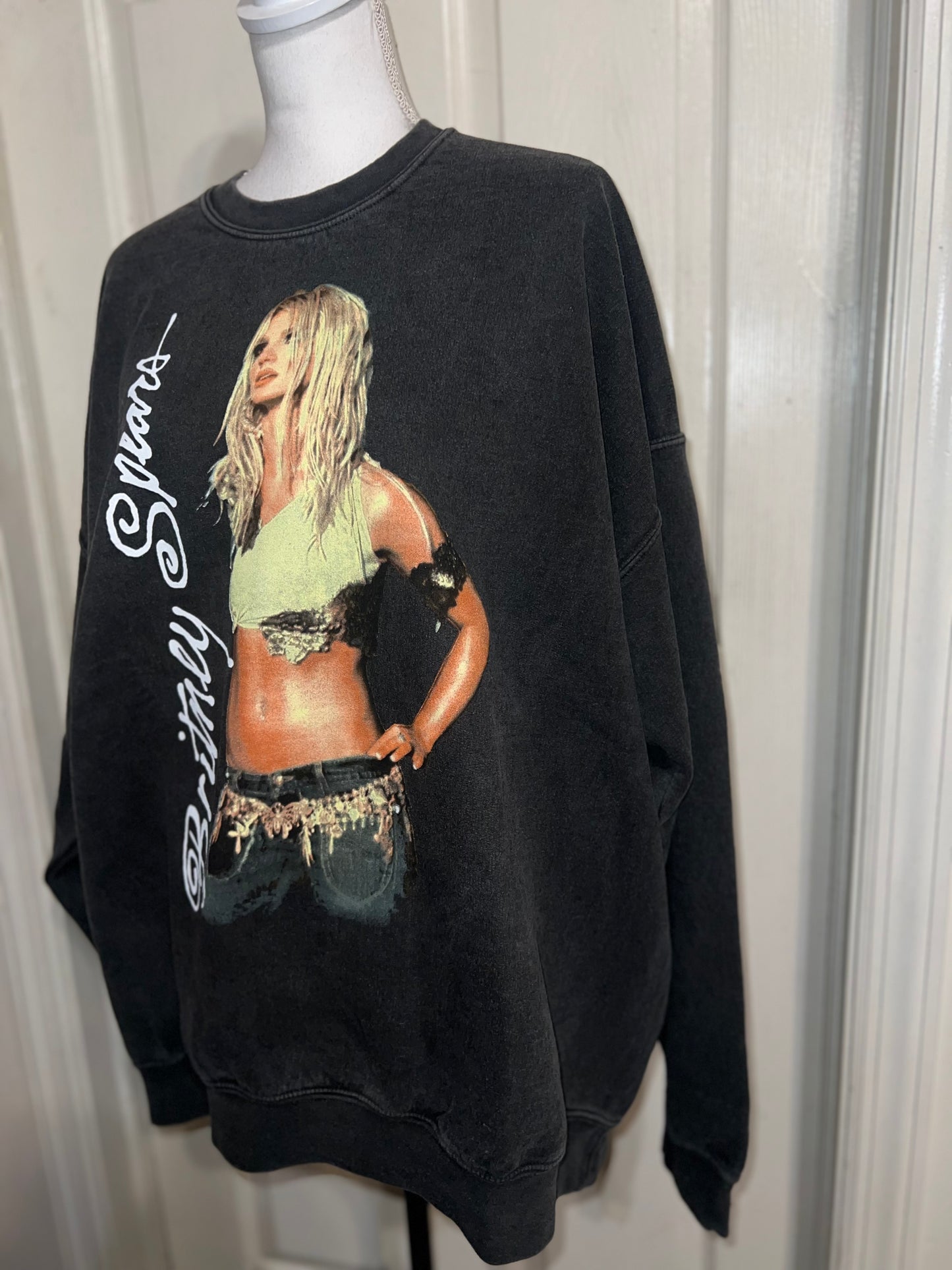 Britney Spears Oversized Distressed Sweatshirt