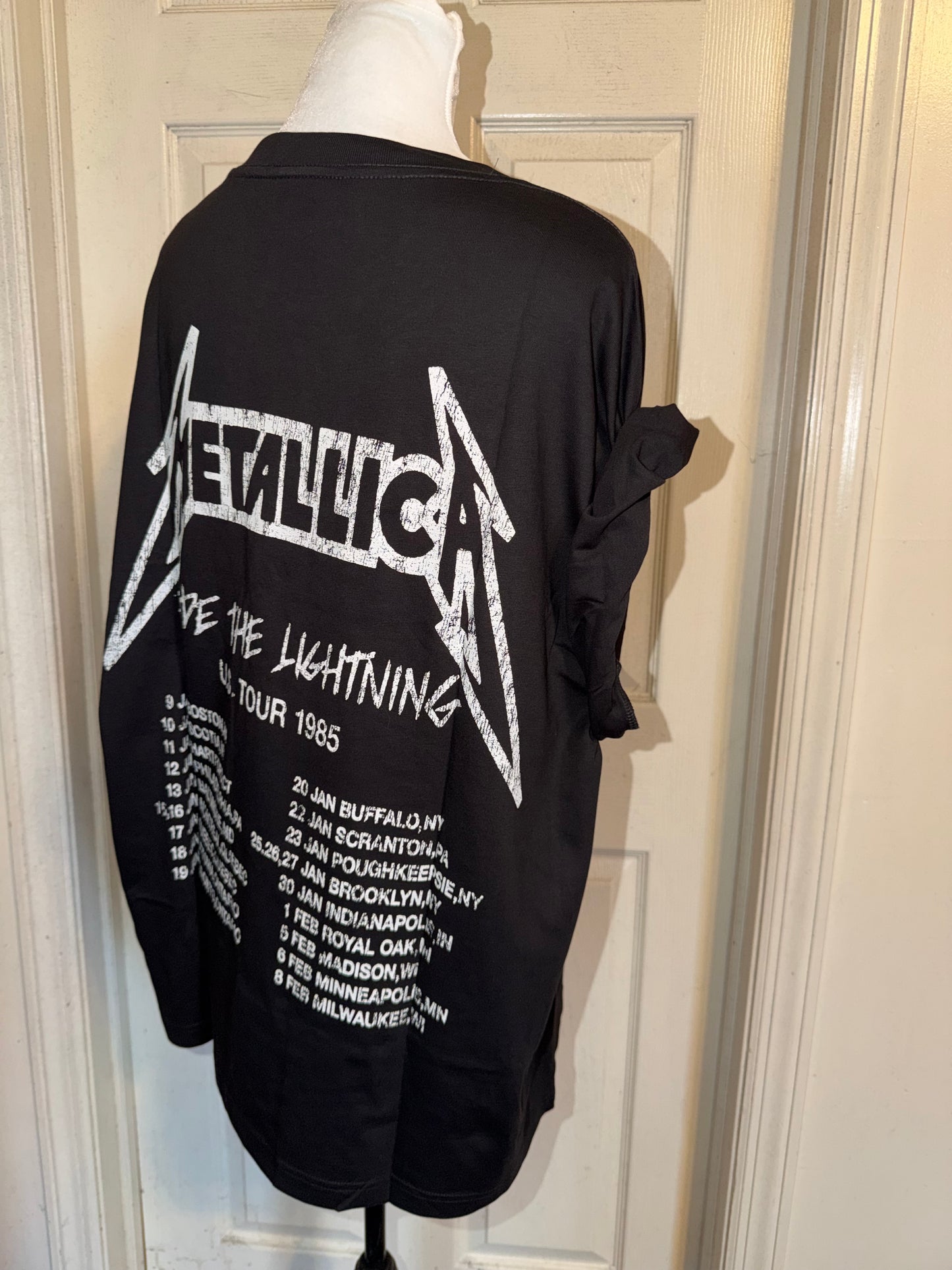 Metallica Double Sided Oversized Distressed Tee