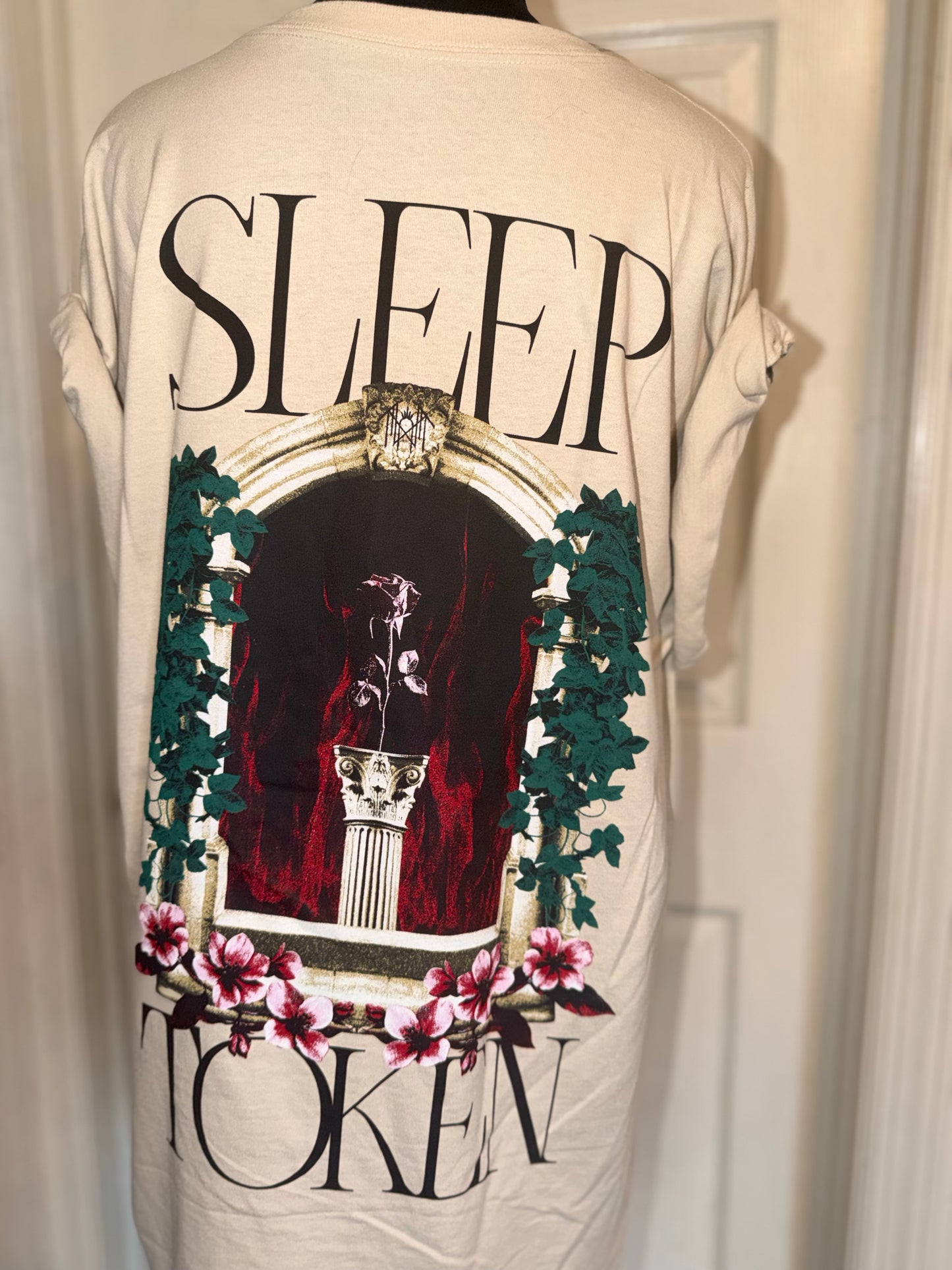 Sleep Token Double Sided Oversized Distressed Tee