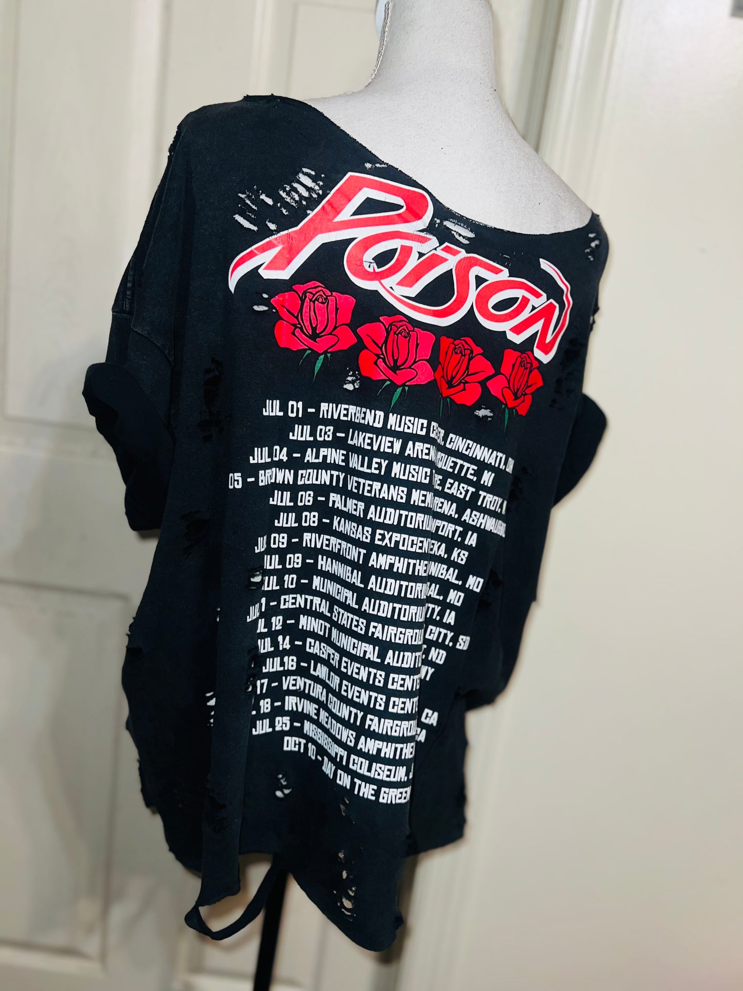 Poison Double Sided Oversized Distressed Tee