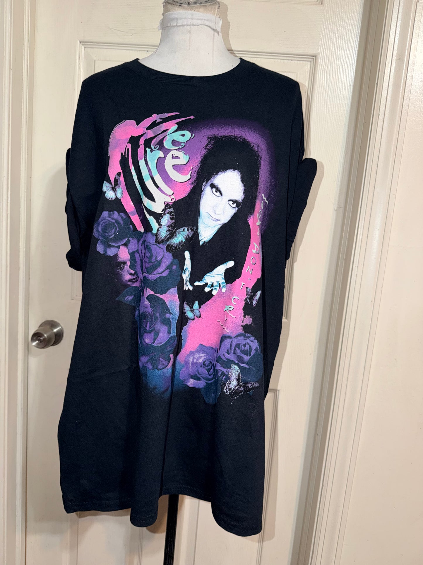 The Cure Double Sided Oversized Distressed Tee