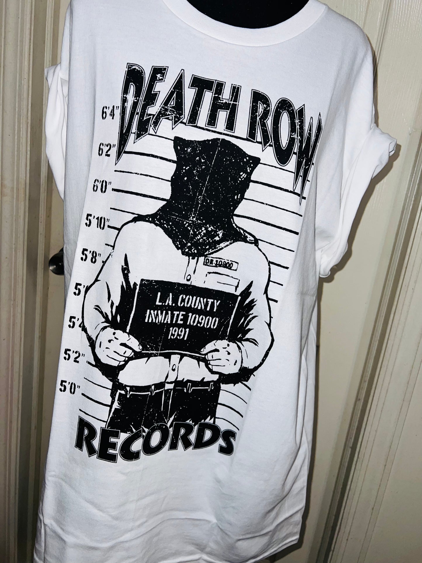 Death Row Records Oversized Distressed Tee