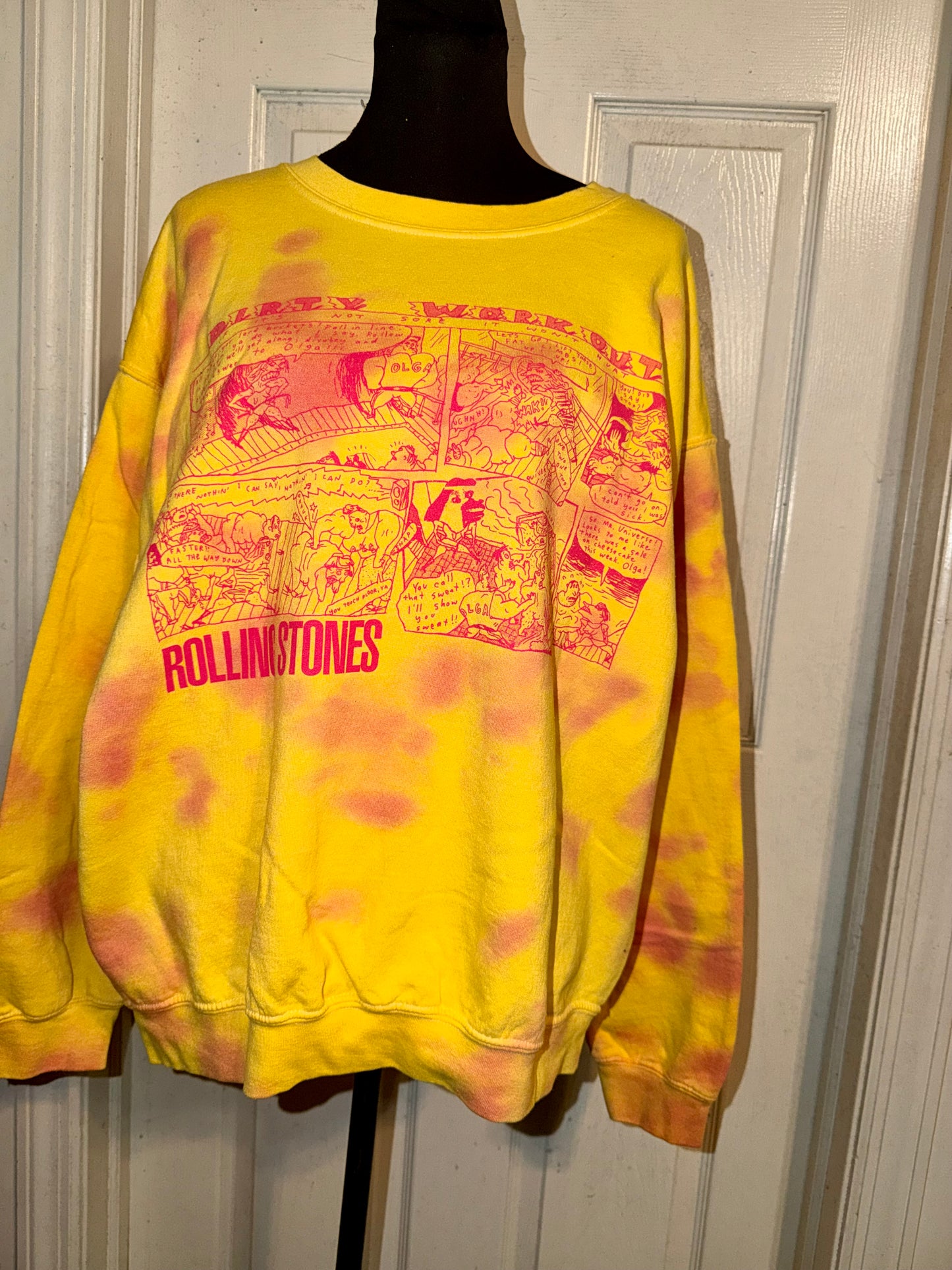 The Rolling Stones Oversized Distressed Sweatshirt