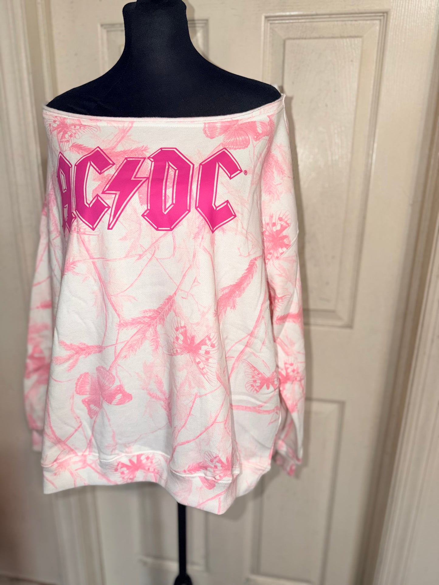 AC/DC OFTS Oversized Distressed Sweatshirt