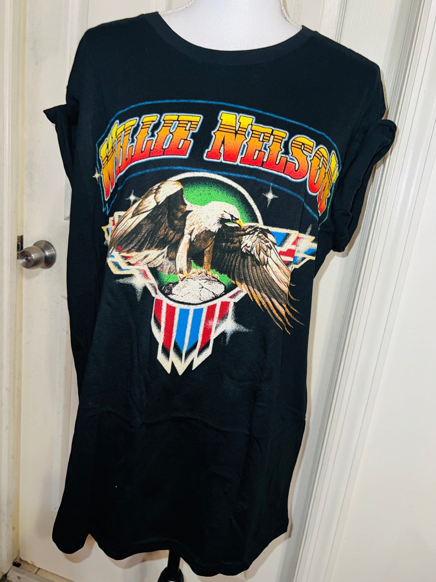 Willie Nelson Oversized Distressed T-Shirt