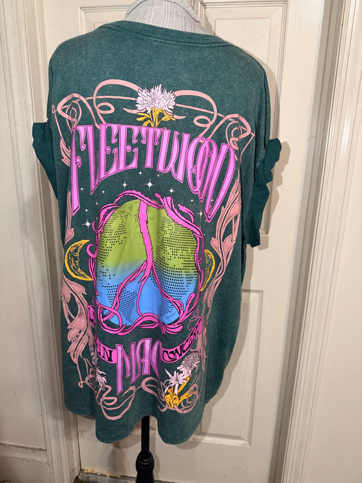 Fleetwood Mac Double Sided Oversized Distressed Tee