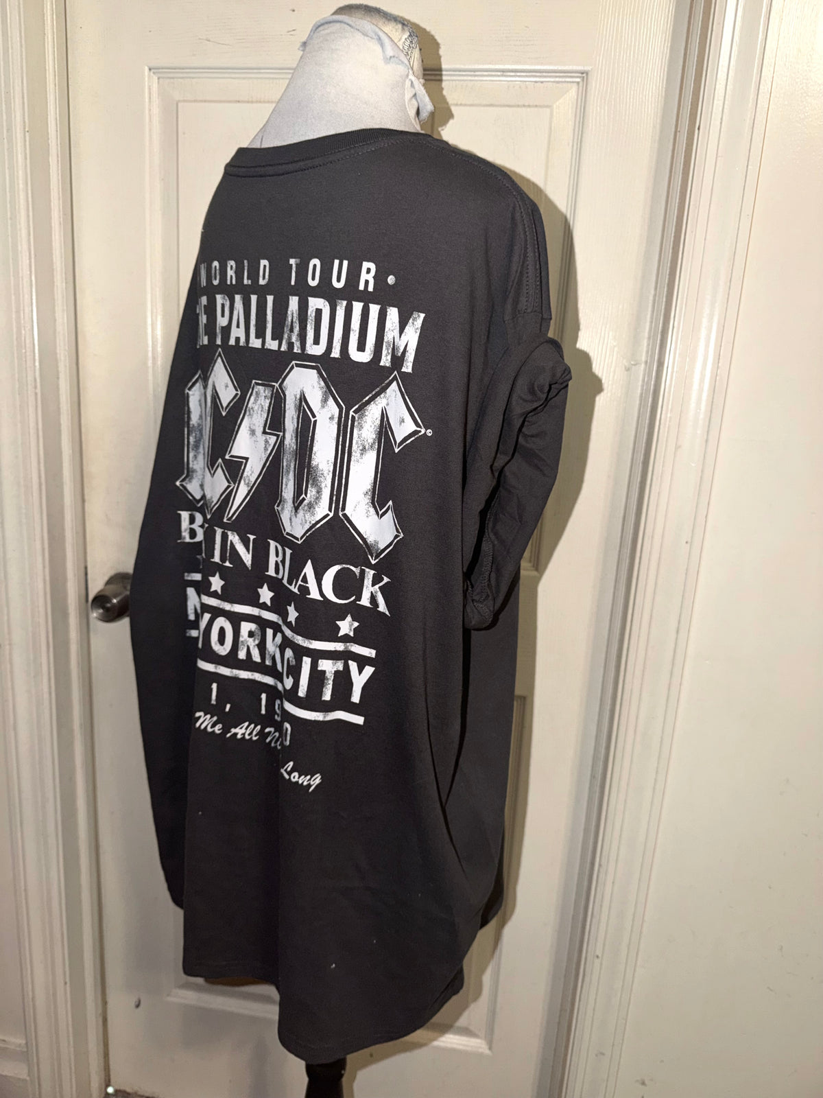 AC/DC Double Sided Oversized Distressed Tee