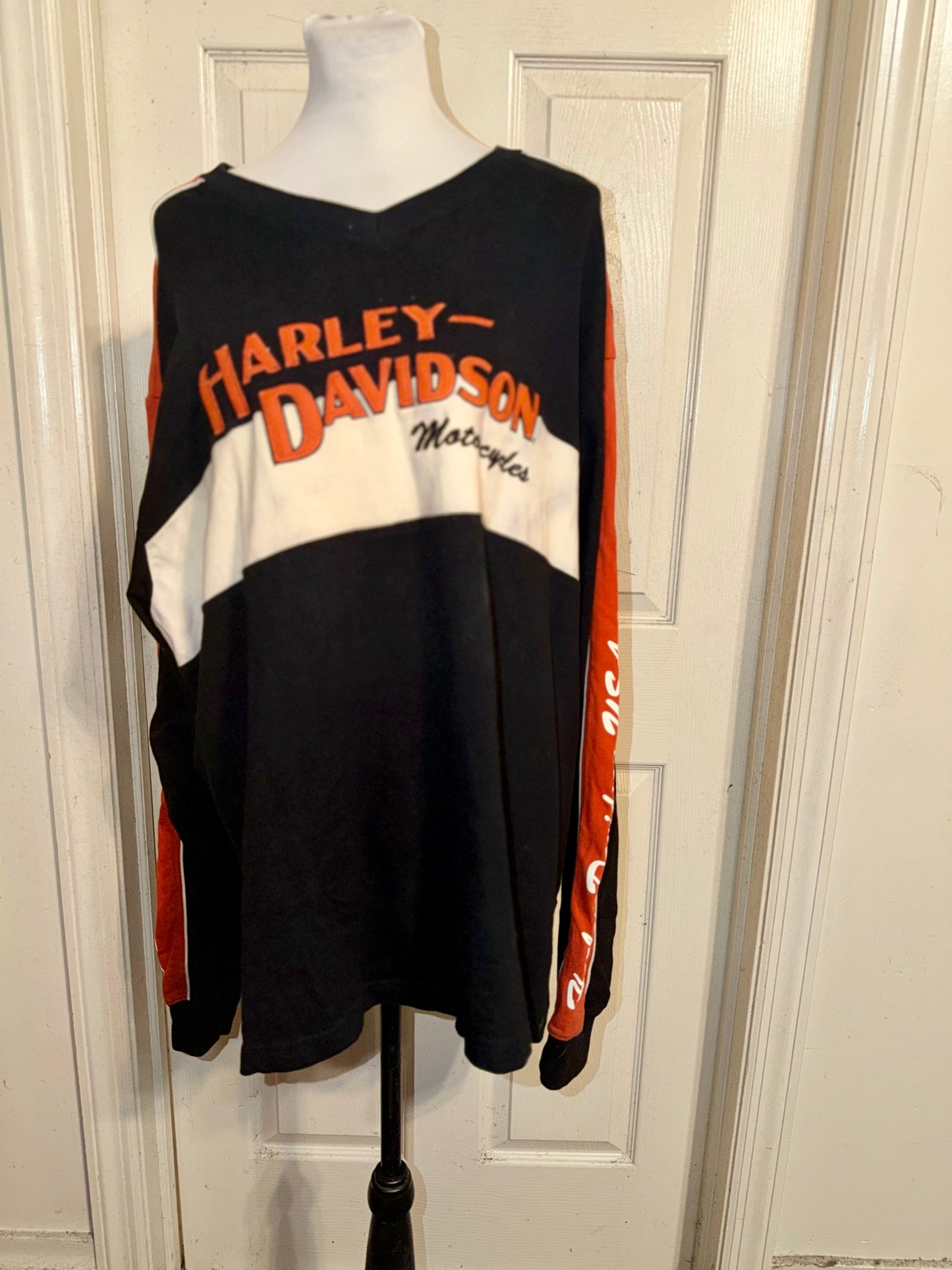 Harley Davidson Double Sided Oversized Distressed Vintage Jersey Sweatshirt