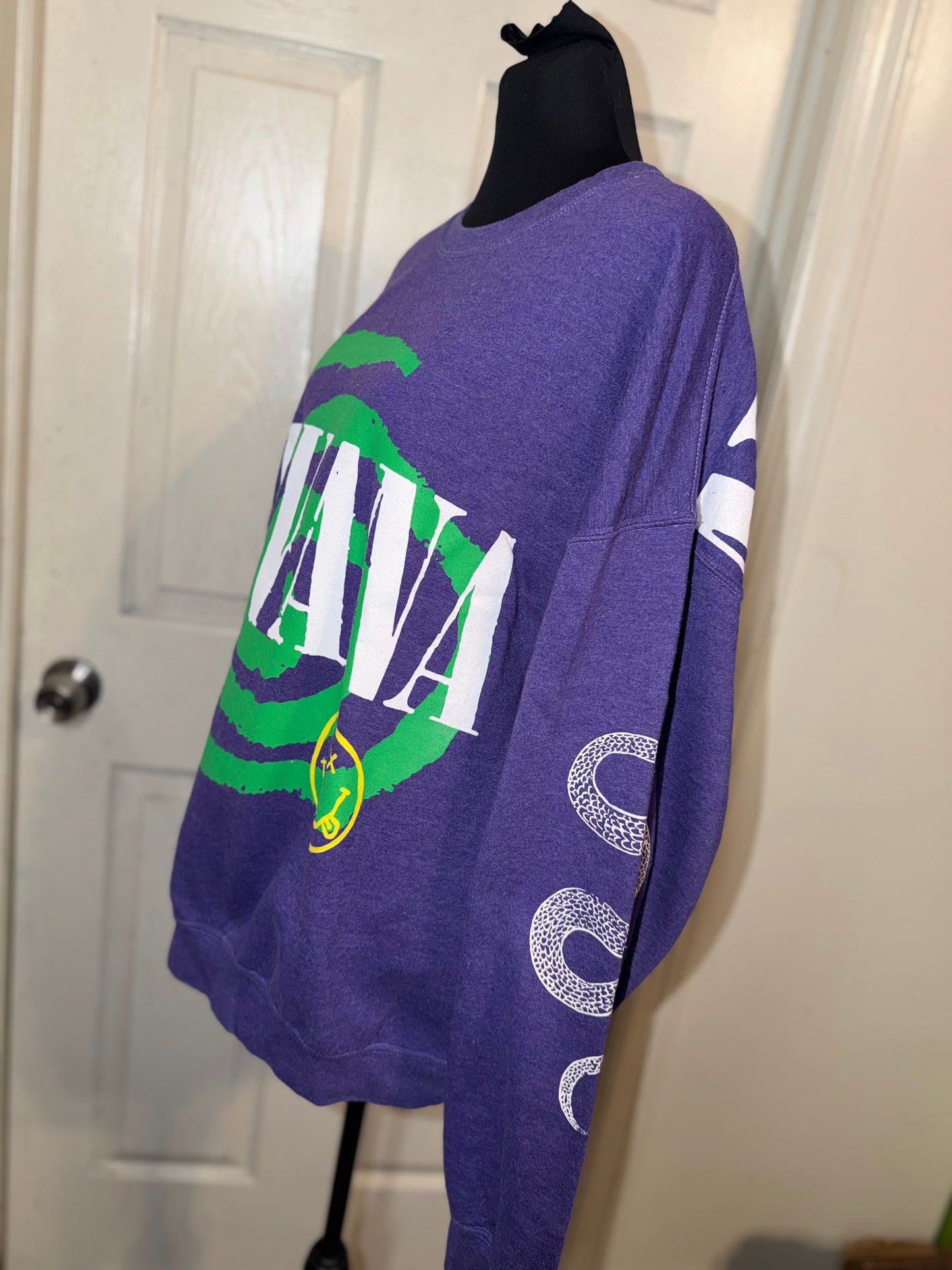 Nirvana Double Sided Oversized Distressed Sweatshirt