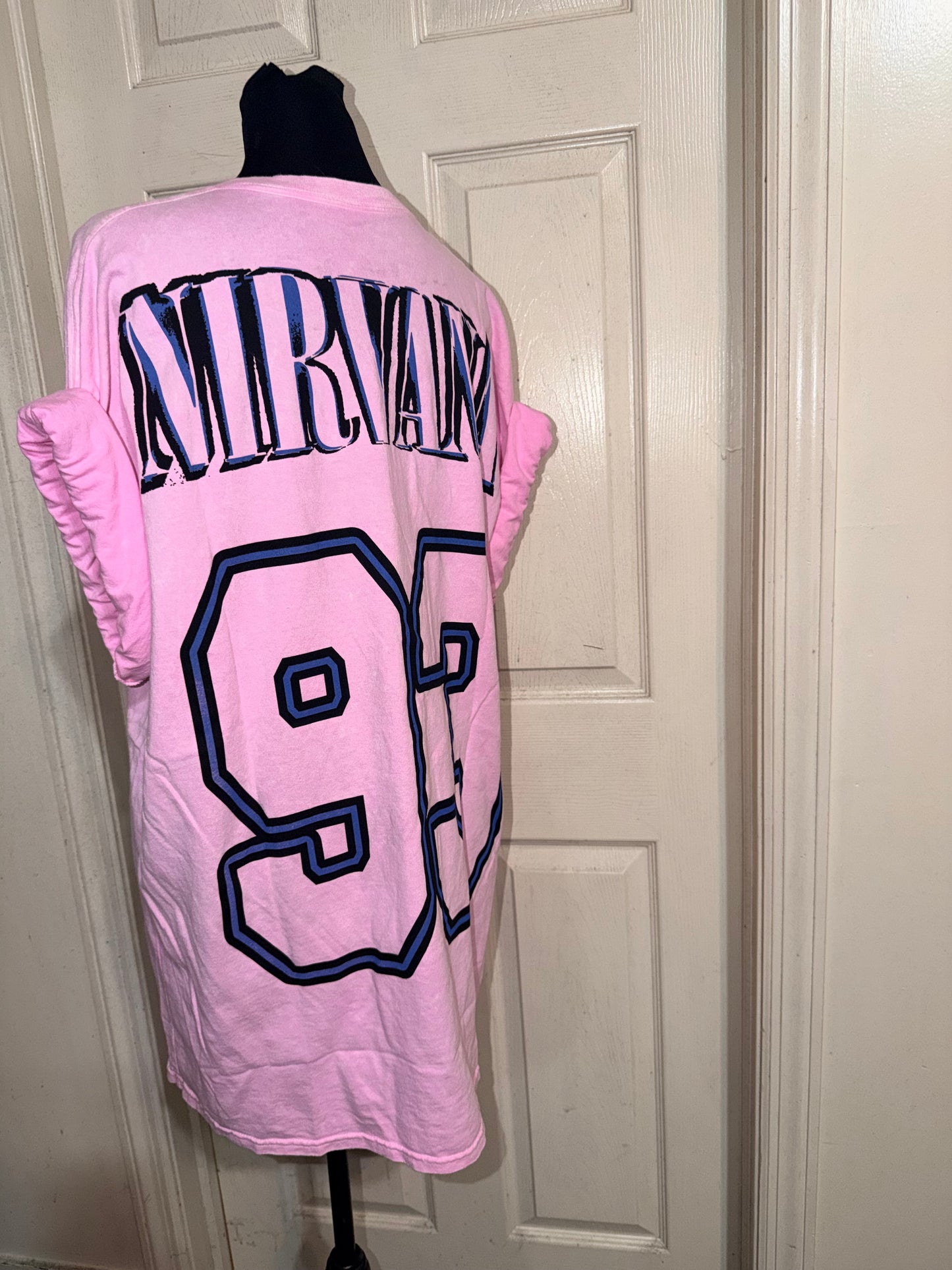 Nirvana Double Sided Oversized Distressed Tee