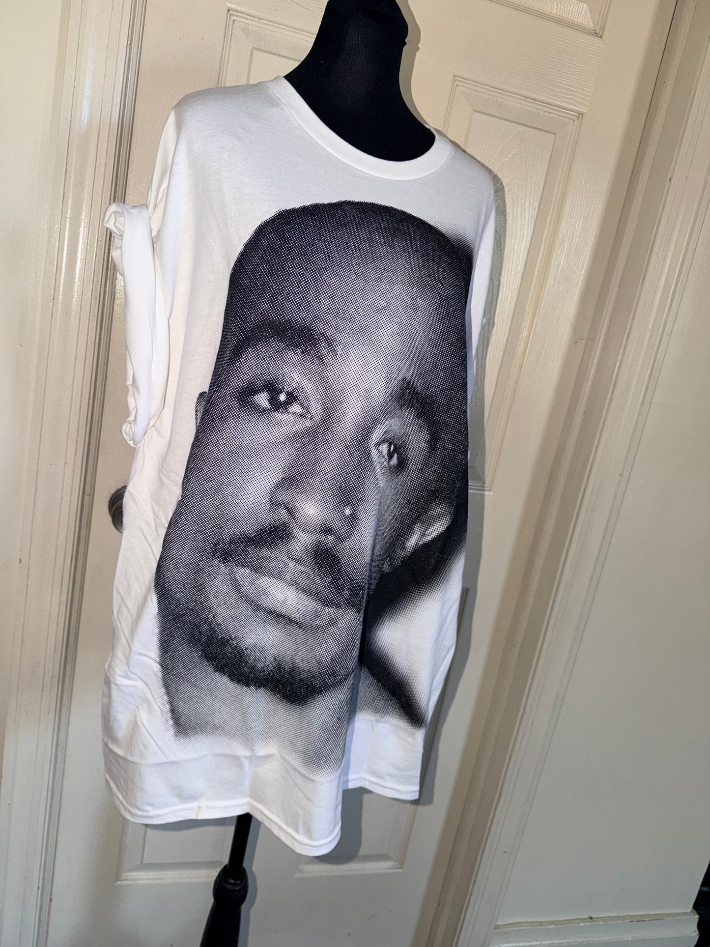 Tupac Double Sided Oversized Distressed Tee