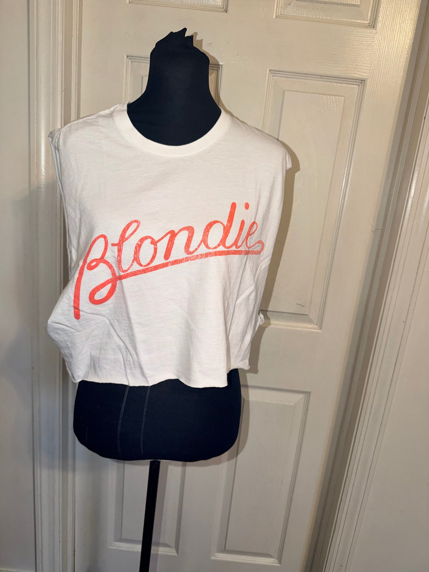 Blondie Oversized Distressed Cropped Tank