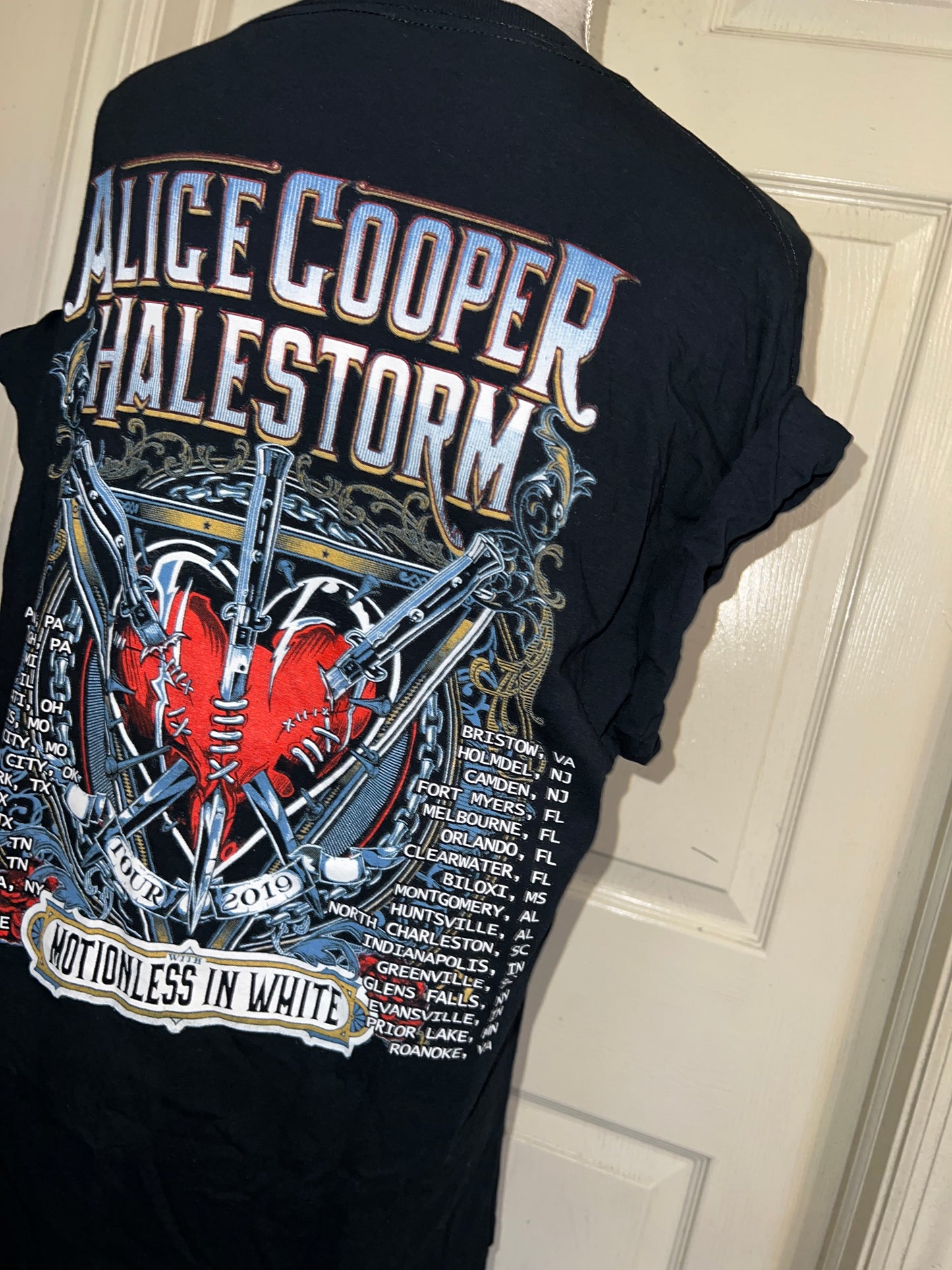 Alice Cooper Double Sided Oversized Distressed Tee