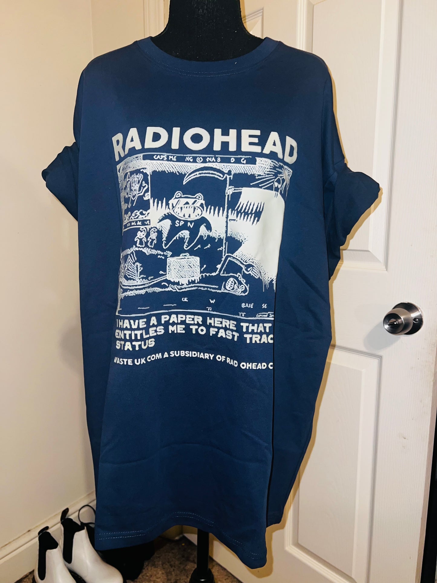 Radiohead Oversized Distressed Tee