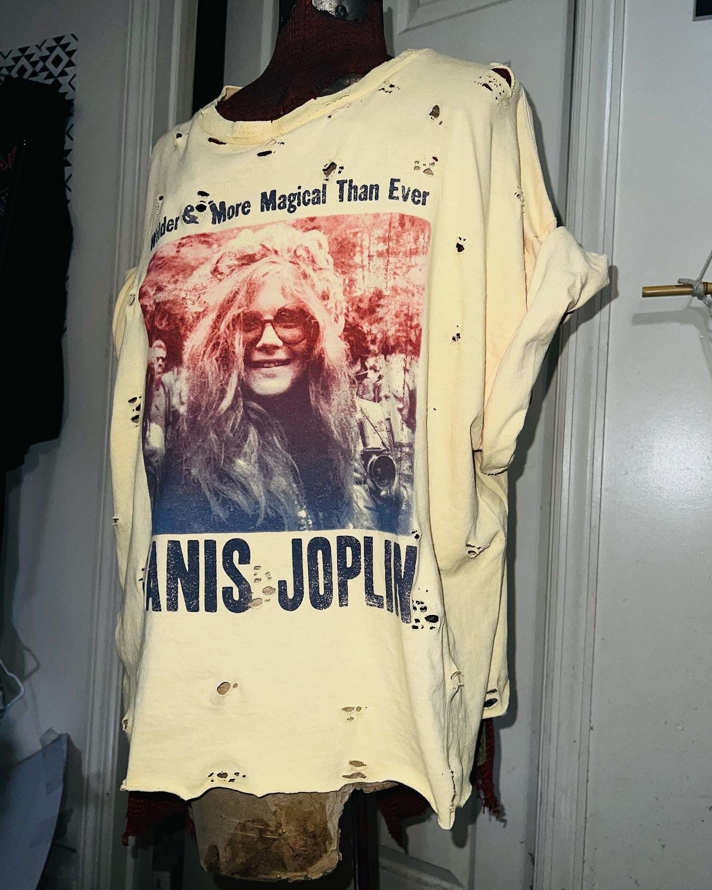 Janis Joplin Oversized Distressed Tee