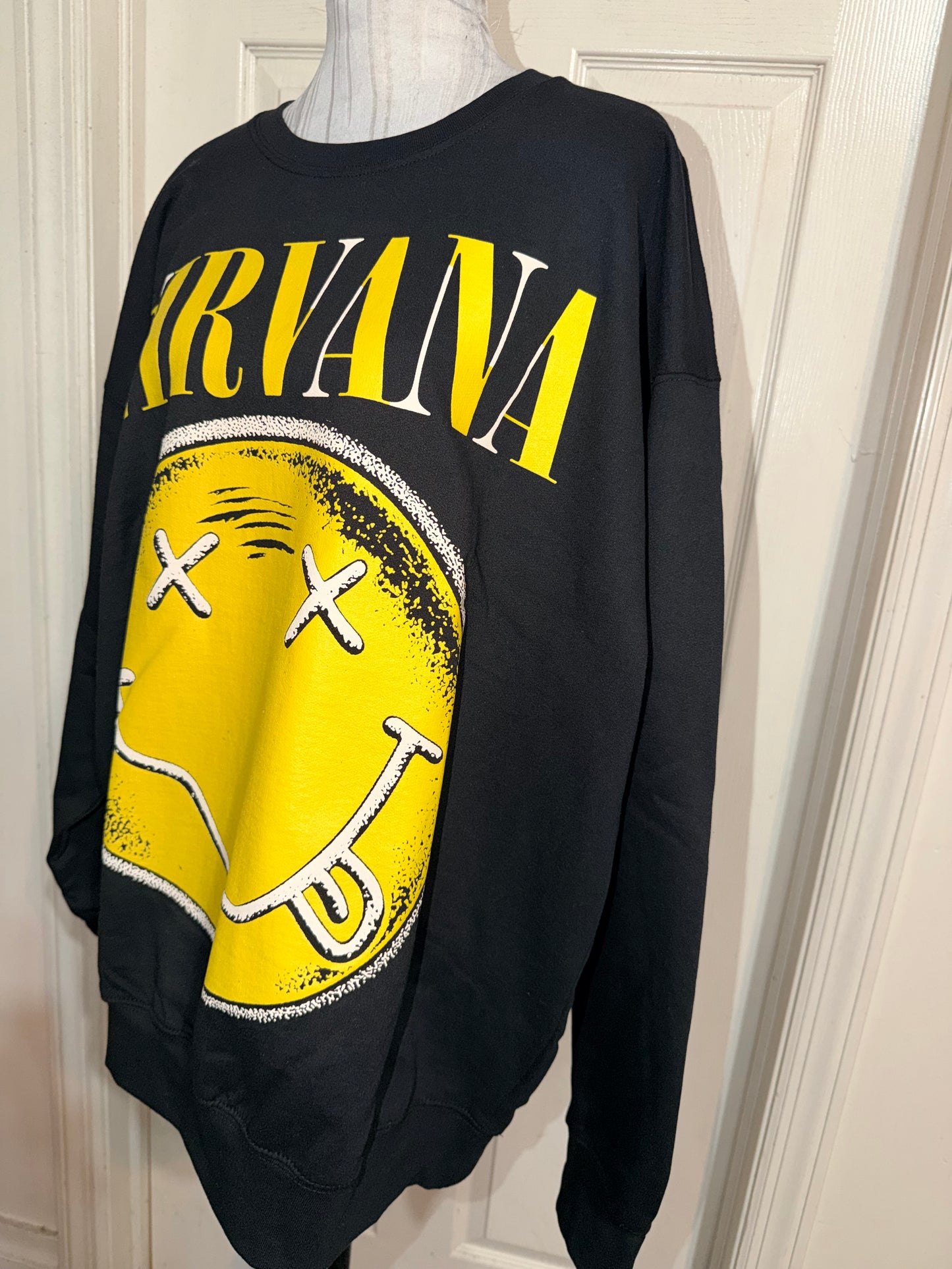 Nirvana Oversized Distressed Sweatshirt