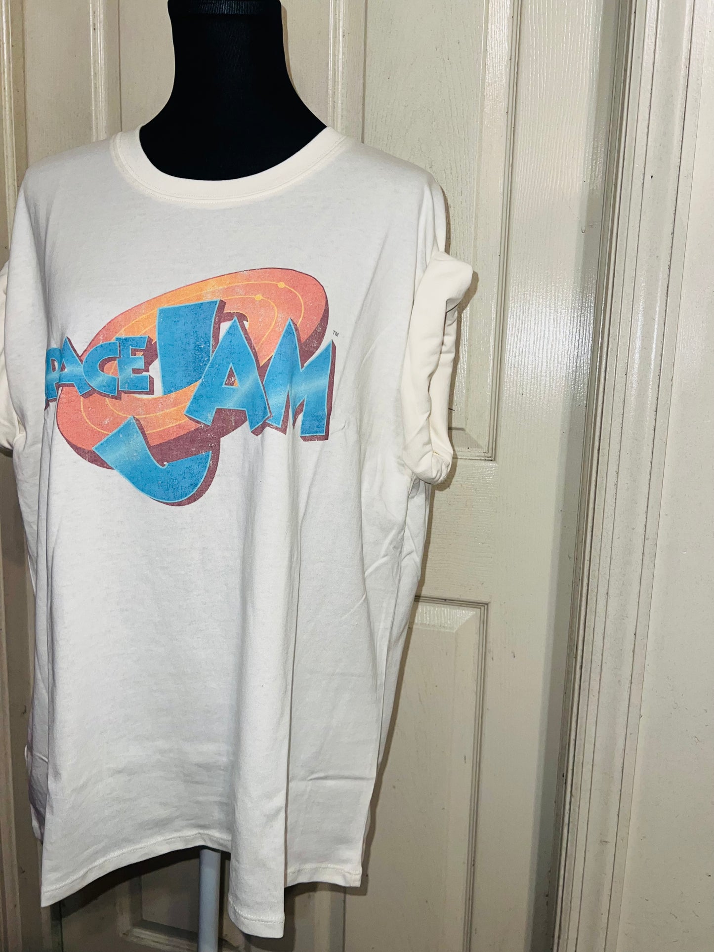 Space Jam Oversized Distressed Oversized Tee