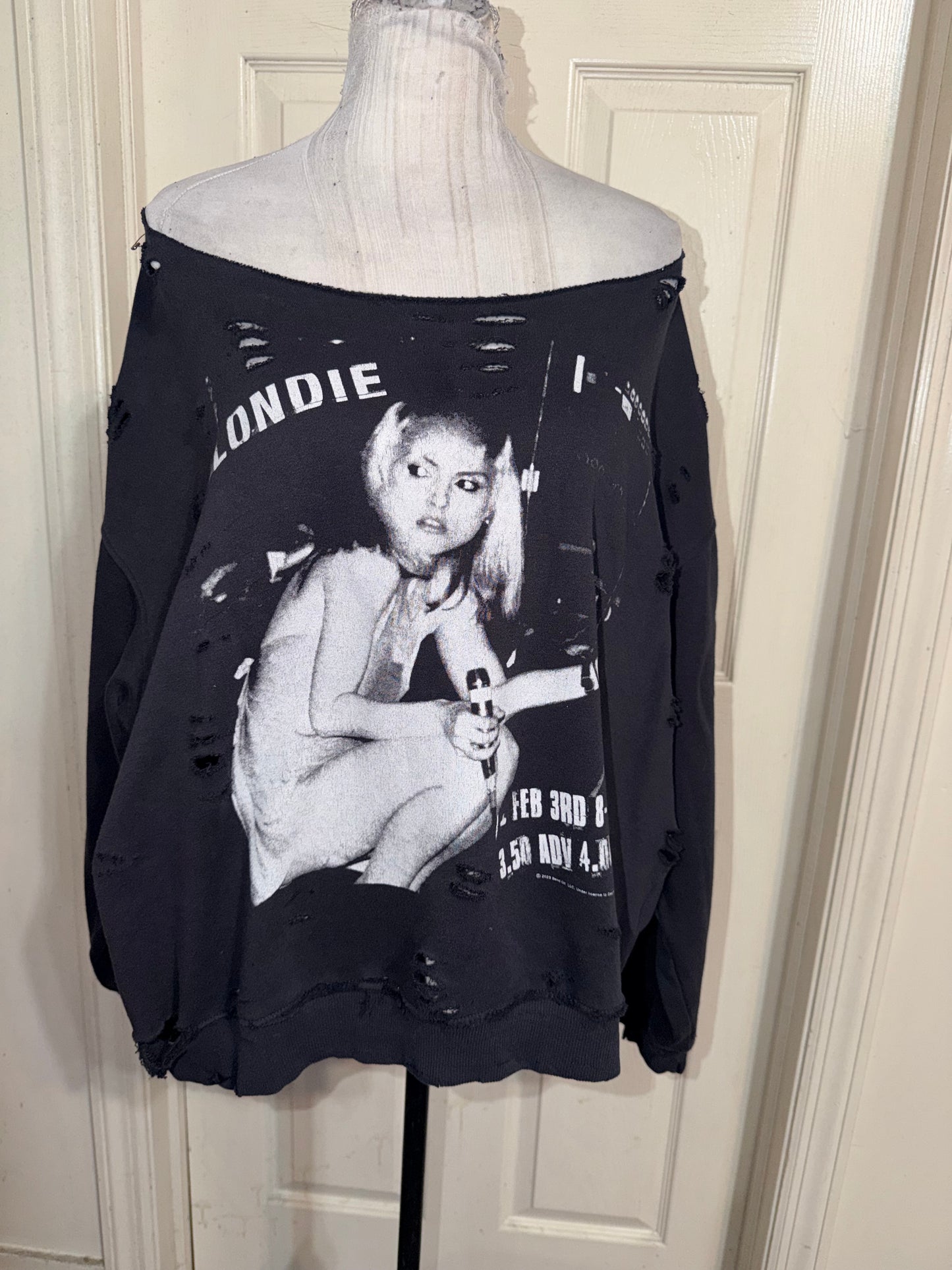 Blondie Oversized Distressed Sweatshirt