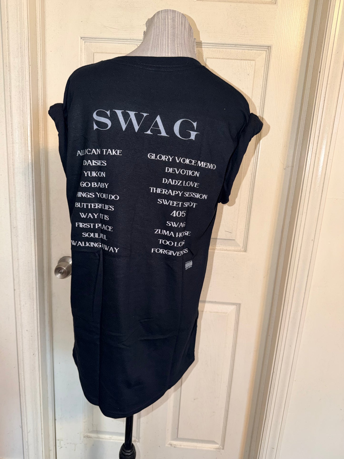 Justin Bieber Double Sided Oversized Distressed Tee