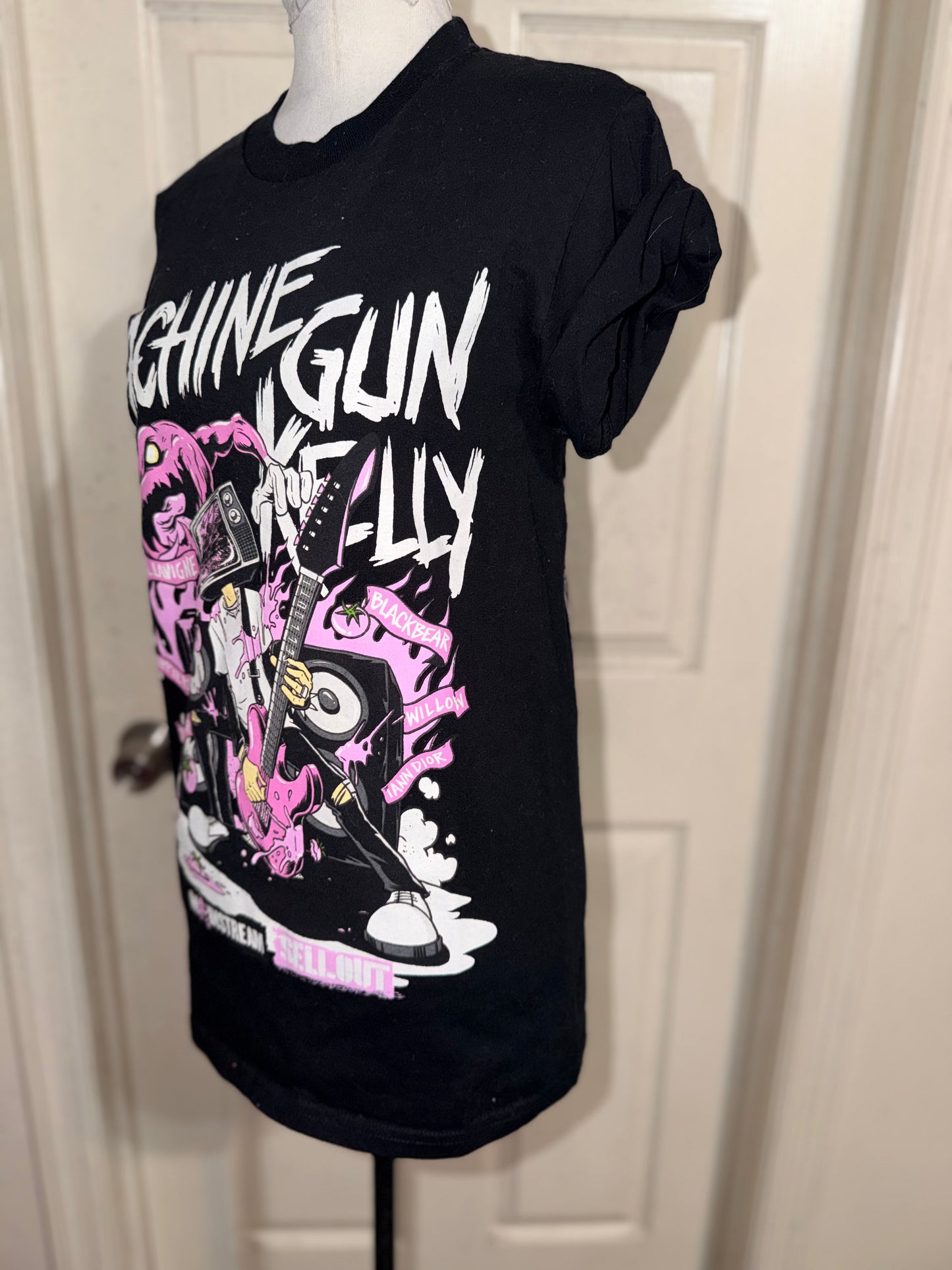 Machine Gun Kelly ft. Avril Lavigne Double Sided Oversized Distressed Tee