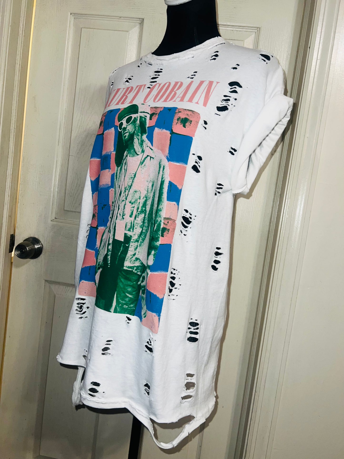 Kurt Cobain Oversized Distressed Tee
