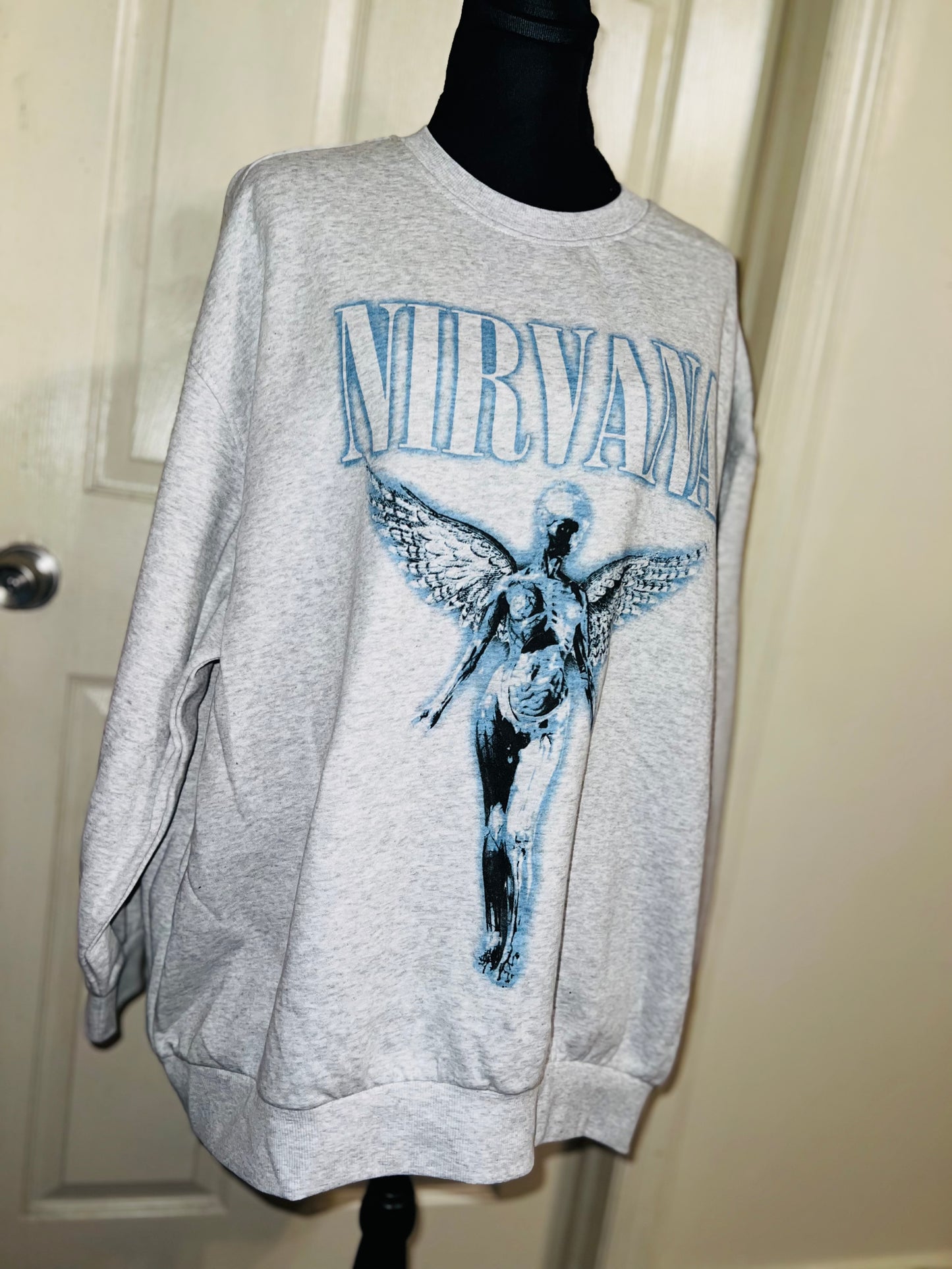 Nirvana Oversized Distressed Sweatshirt