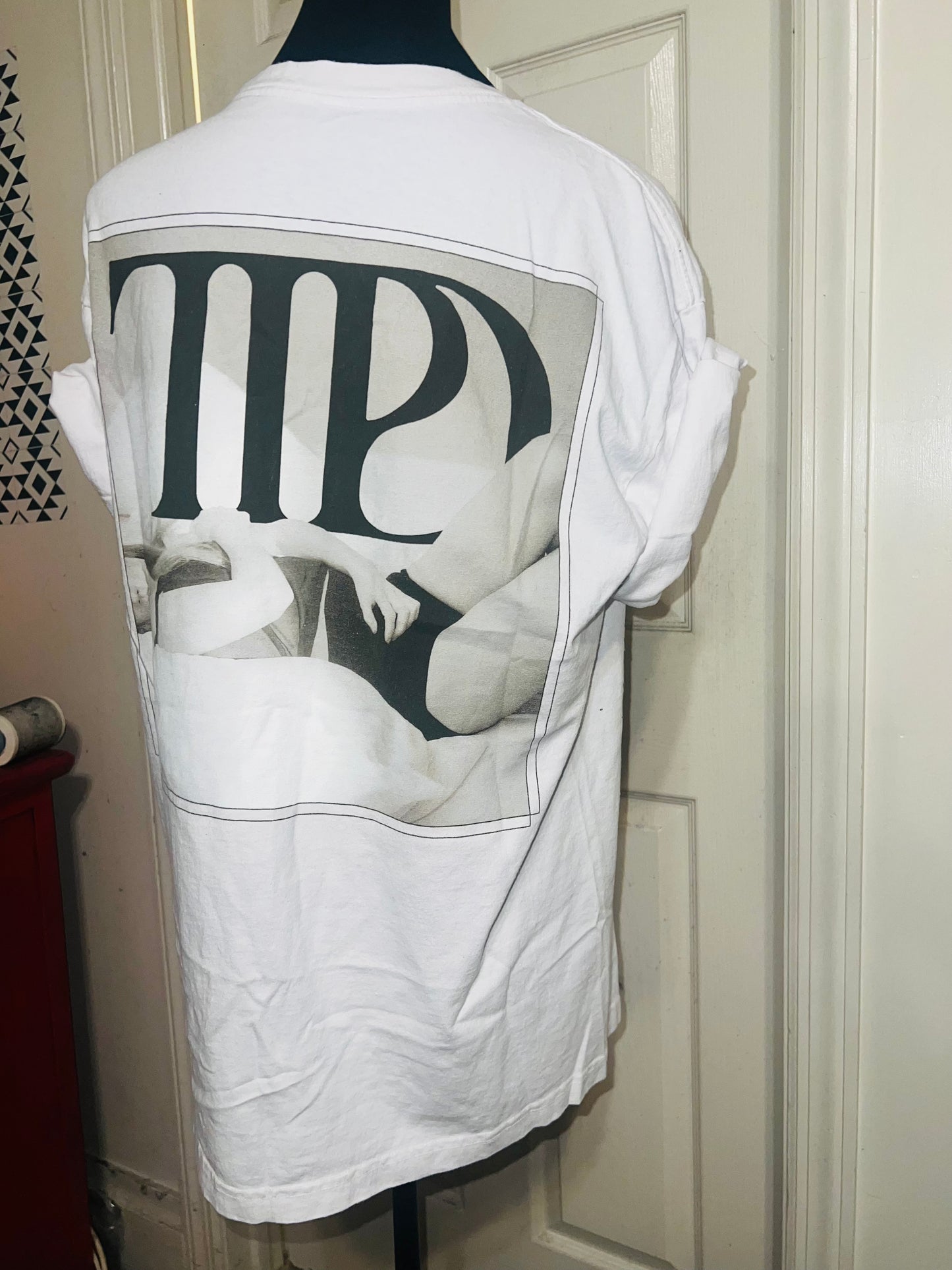 Taylor Swift TTPD Double Sided Oversized Distressed Tee