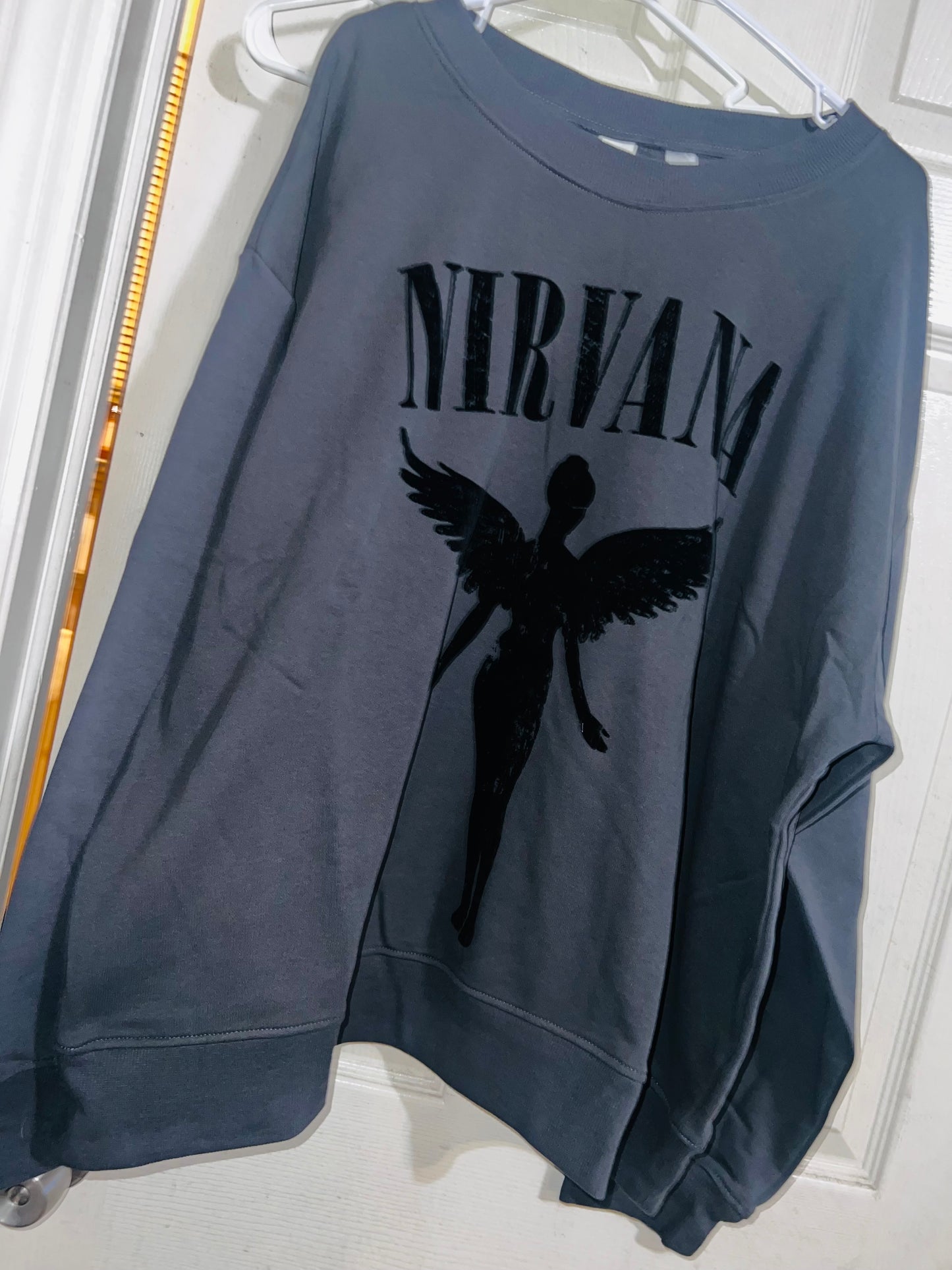 Nirvana Oversized Distressed Sweatshirt