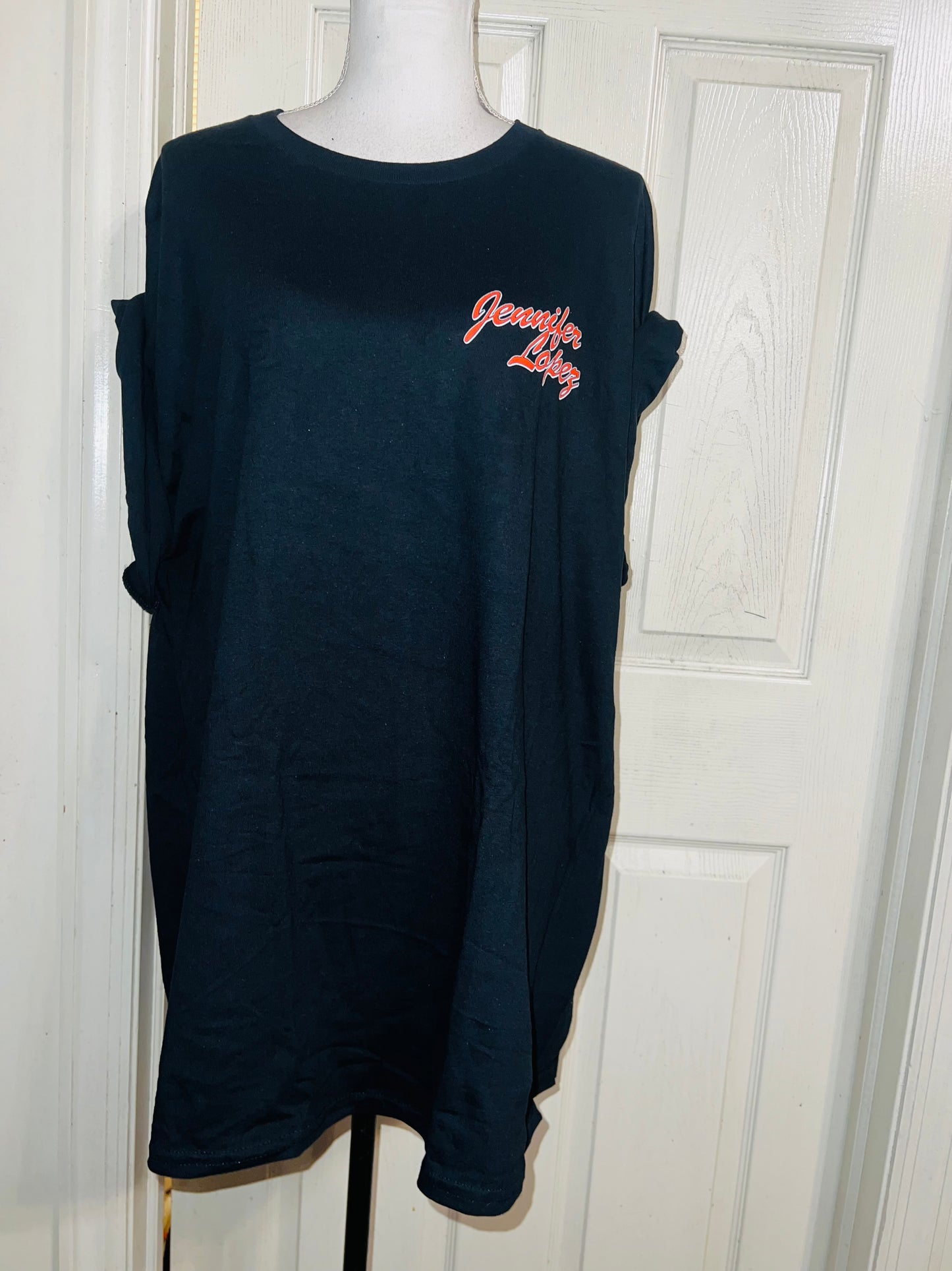 Jennifer Lopez Double Sided Vintage Style Distressed Tee