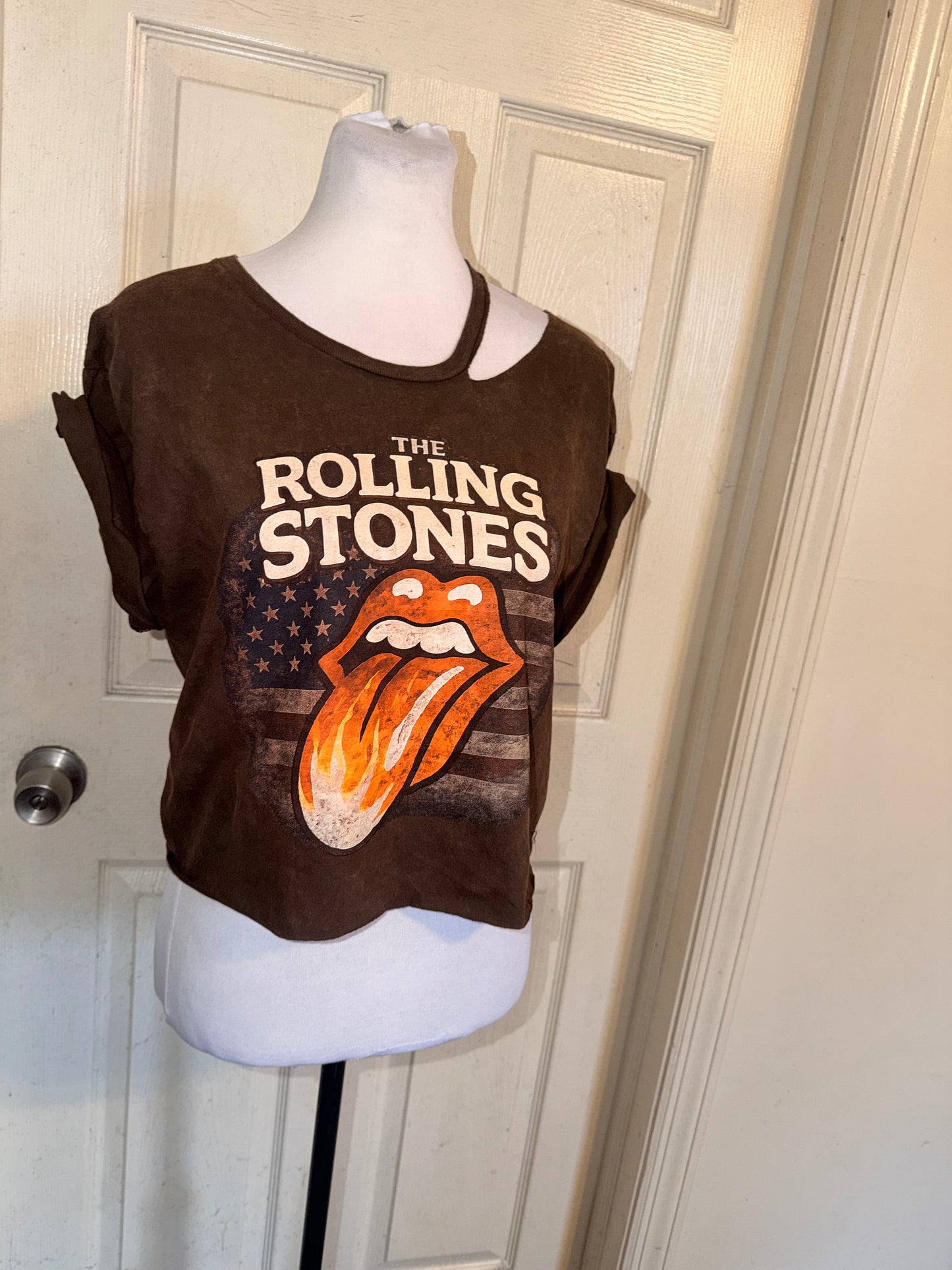 The Rolling Stones Distressed Baby Tee