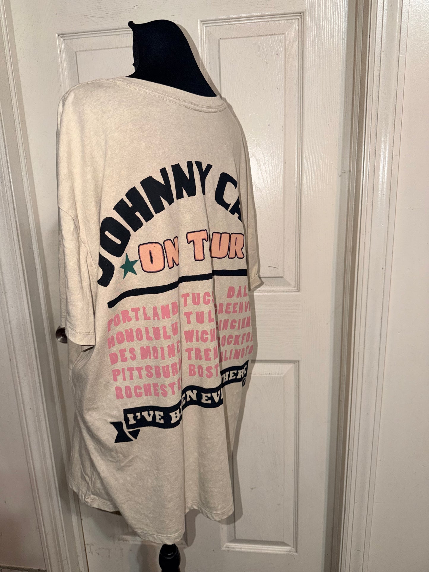 Johnny Cash Double Sided Oversized Distressed Tee