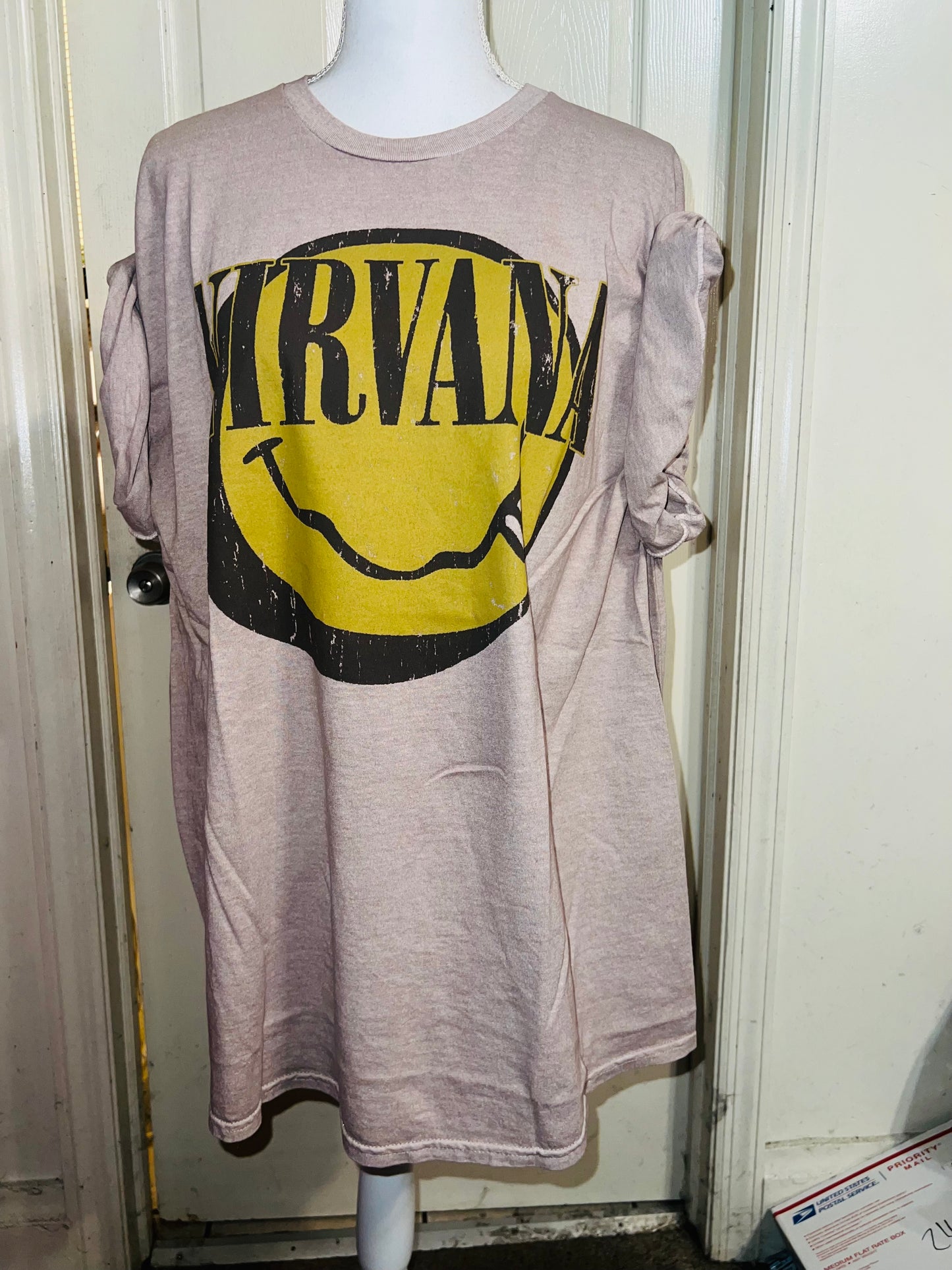 Nirvana Oversized Distressed Tee