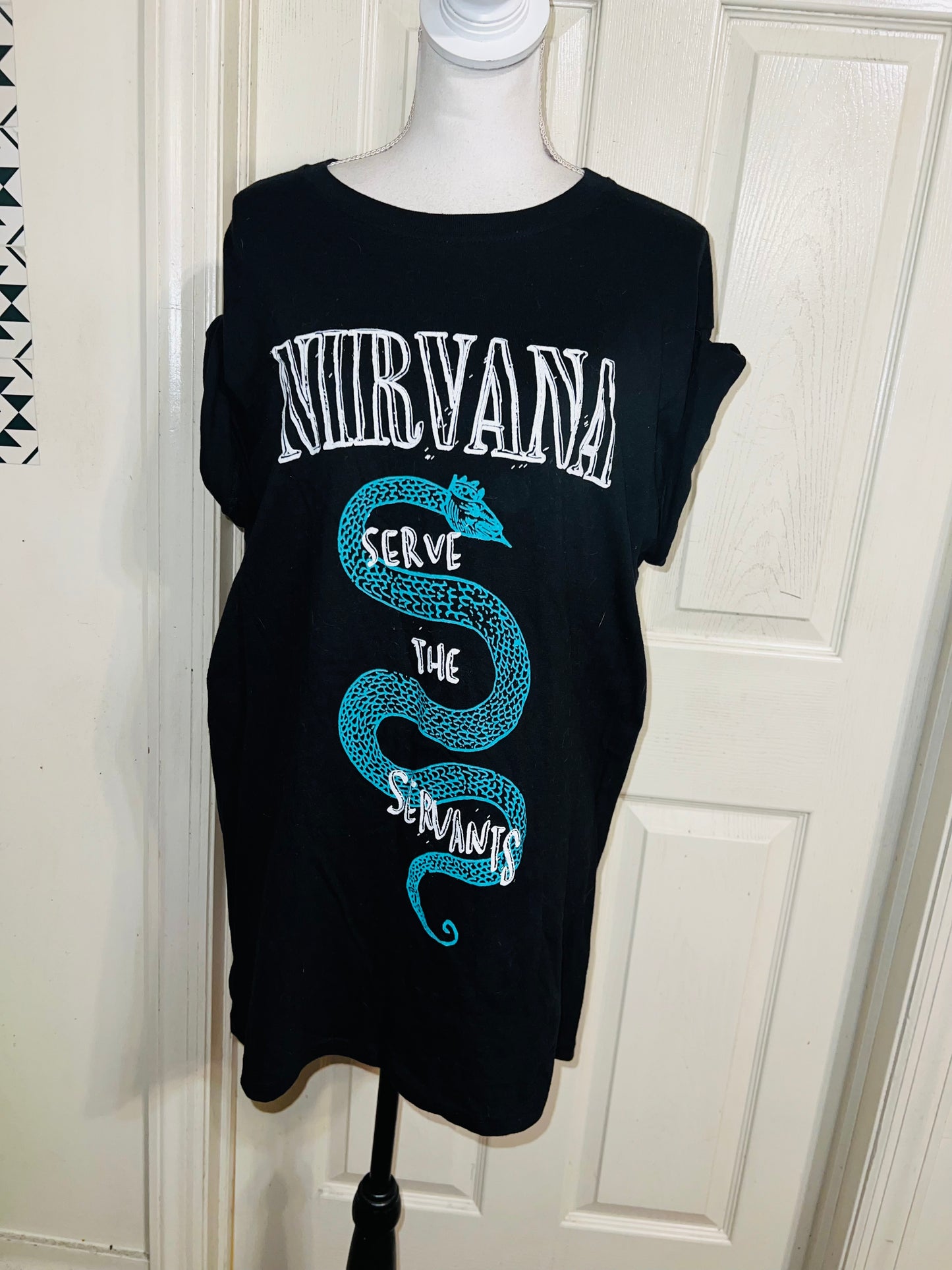 Nirvana “Servants” Oversized Distressed Tee