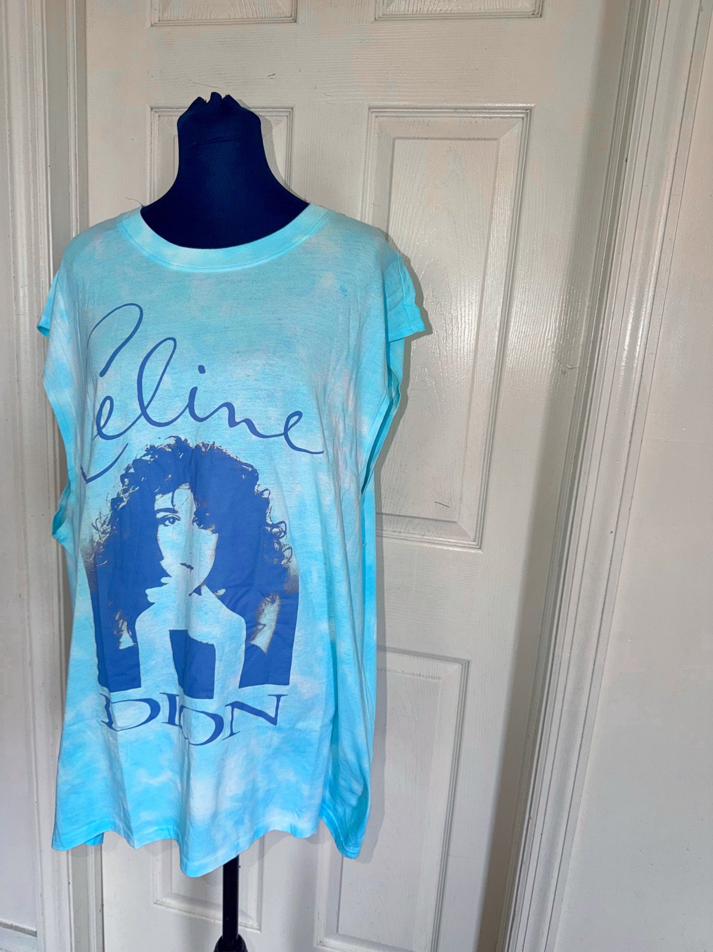 Celine Dion Oversized Distressed Tank