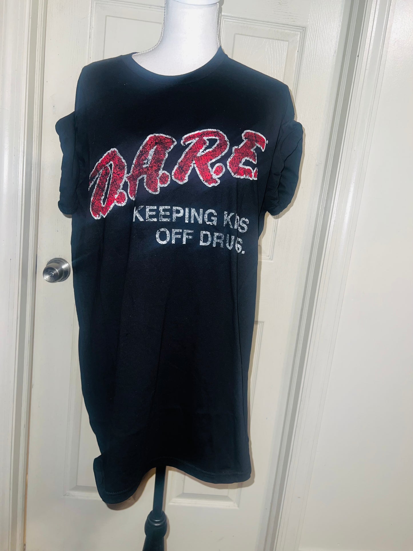 D.A.R.E. Oversized Distressed Tee