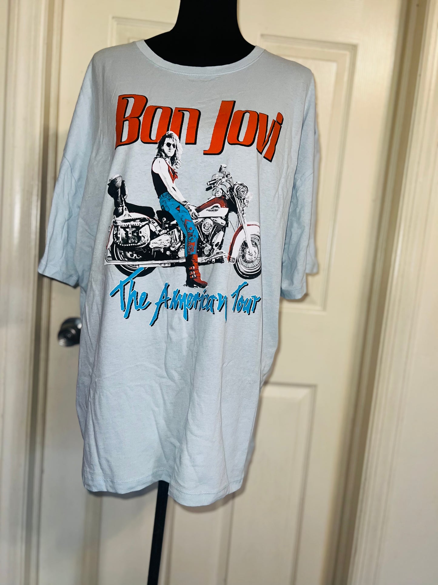 Bon Jovi Oversized Distressed Tee