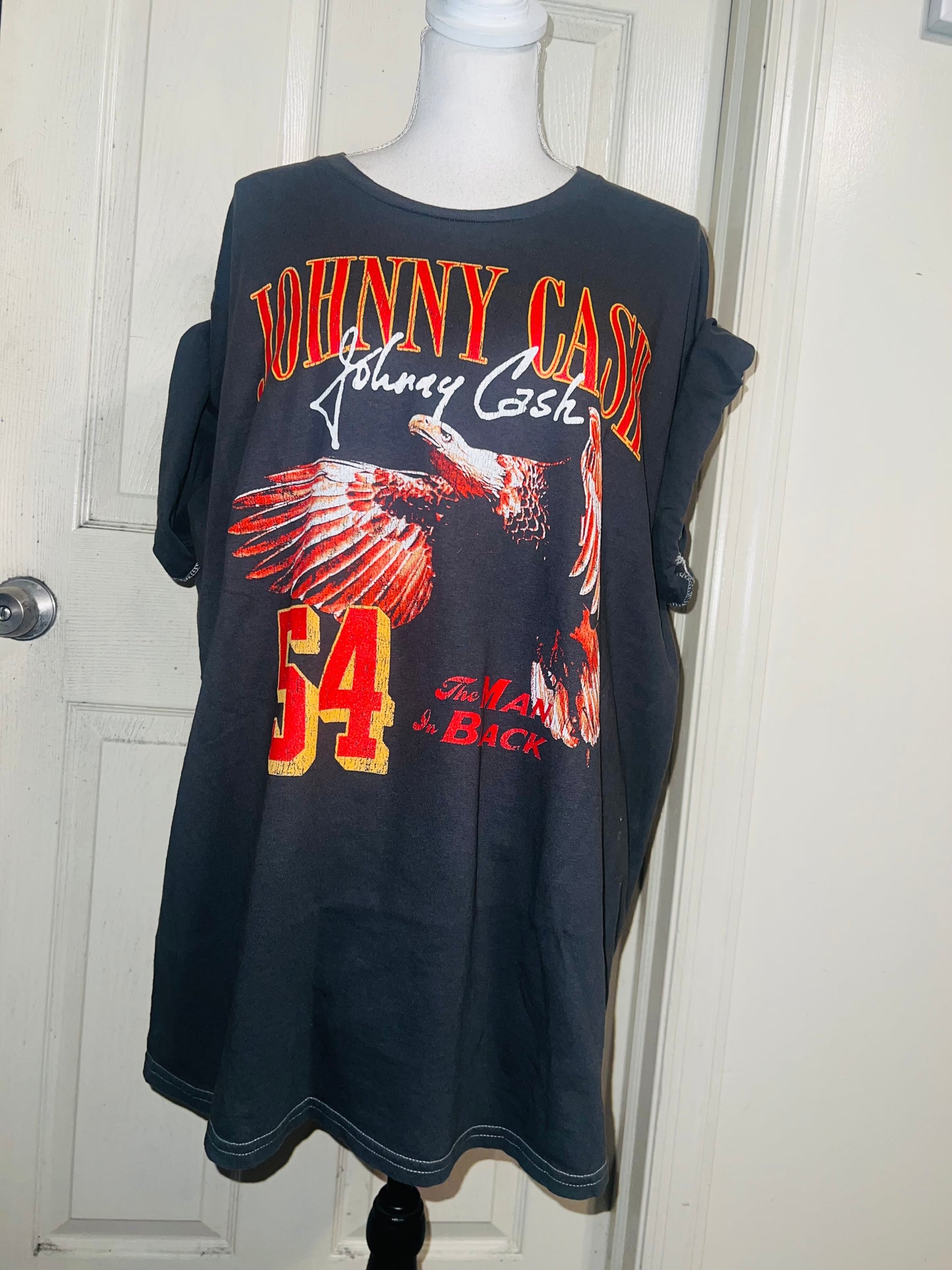 Johnny Cash Double Sided Oversized Distressed Tee