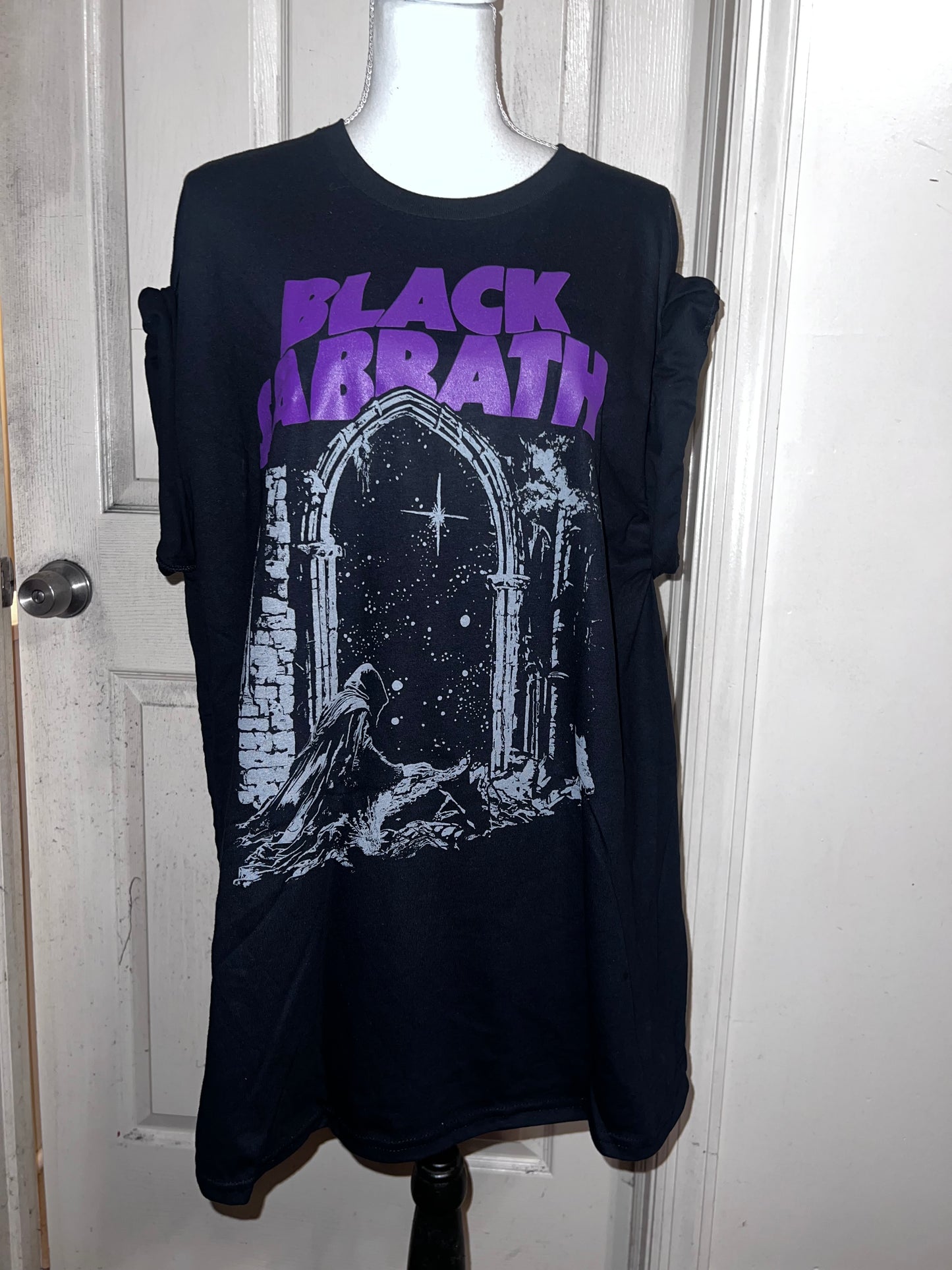 Black Sabbath Oversized Distressed Tee
