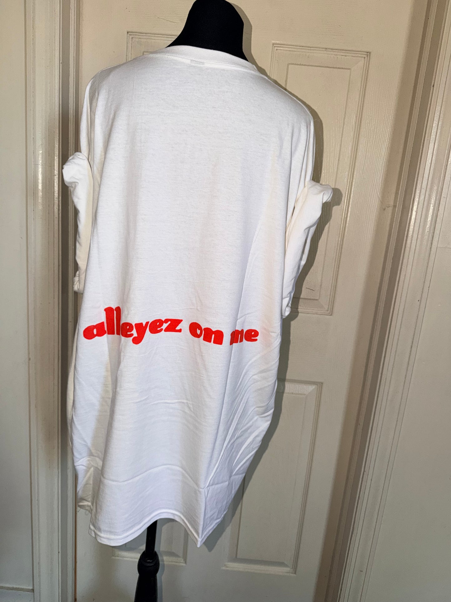 Tupac Double Sided Oversized Distressed Tee