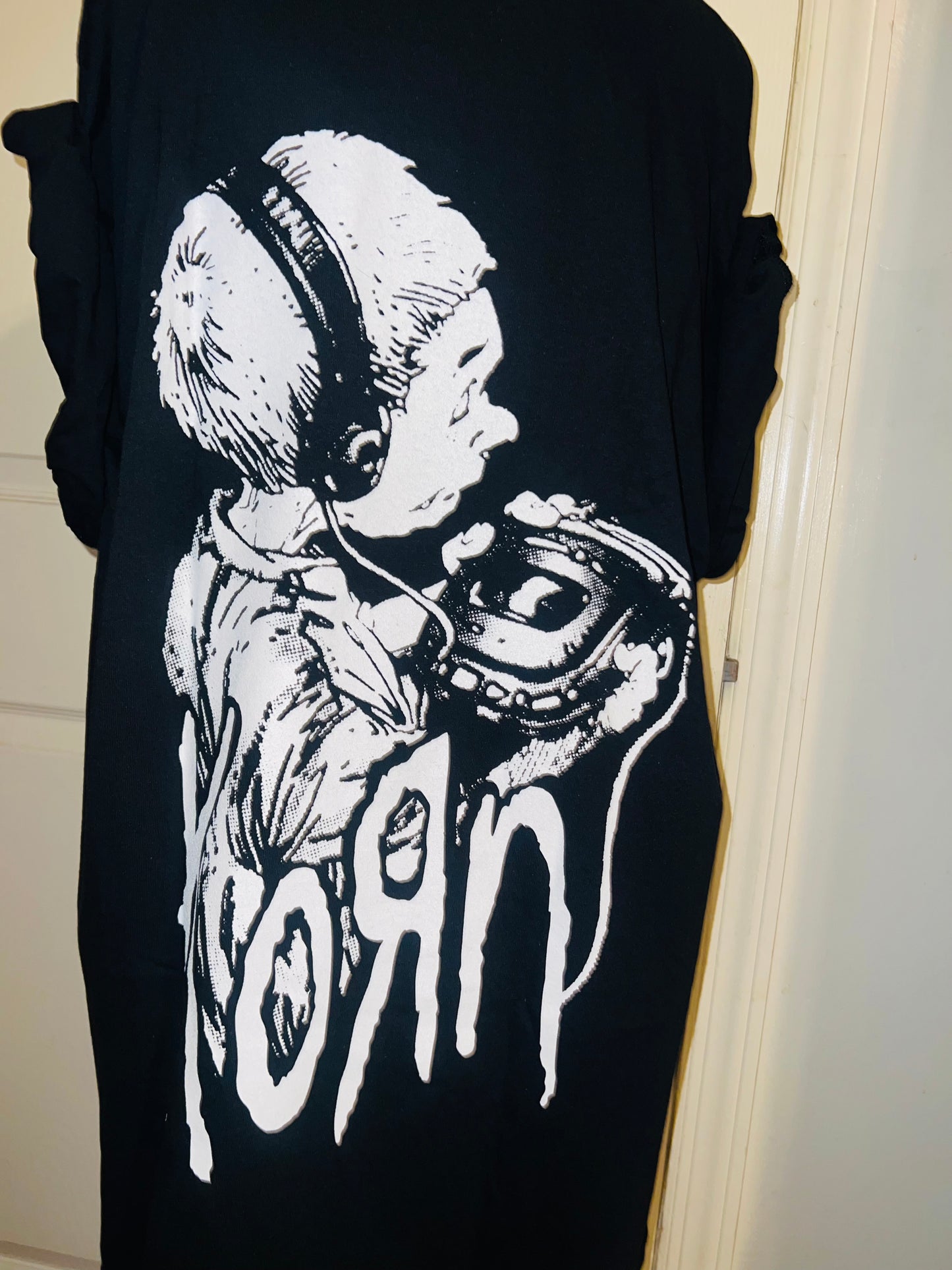 Korn Double Sided Oversized Distressed Tee