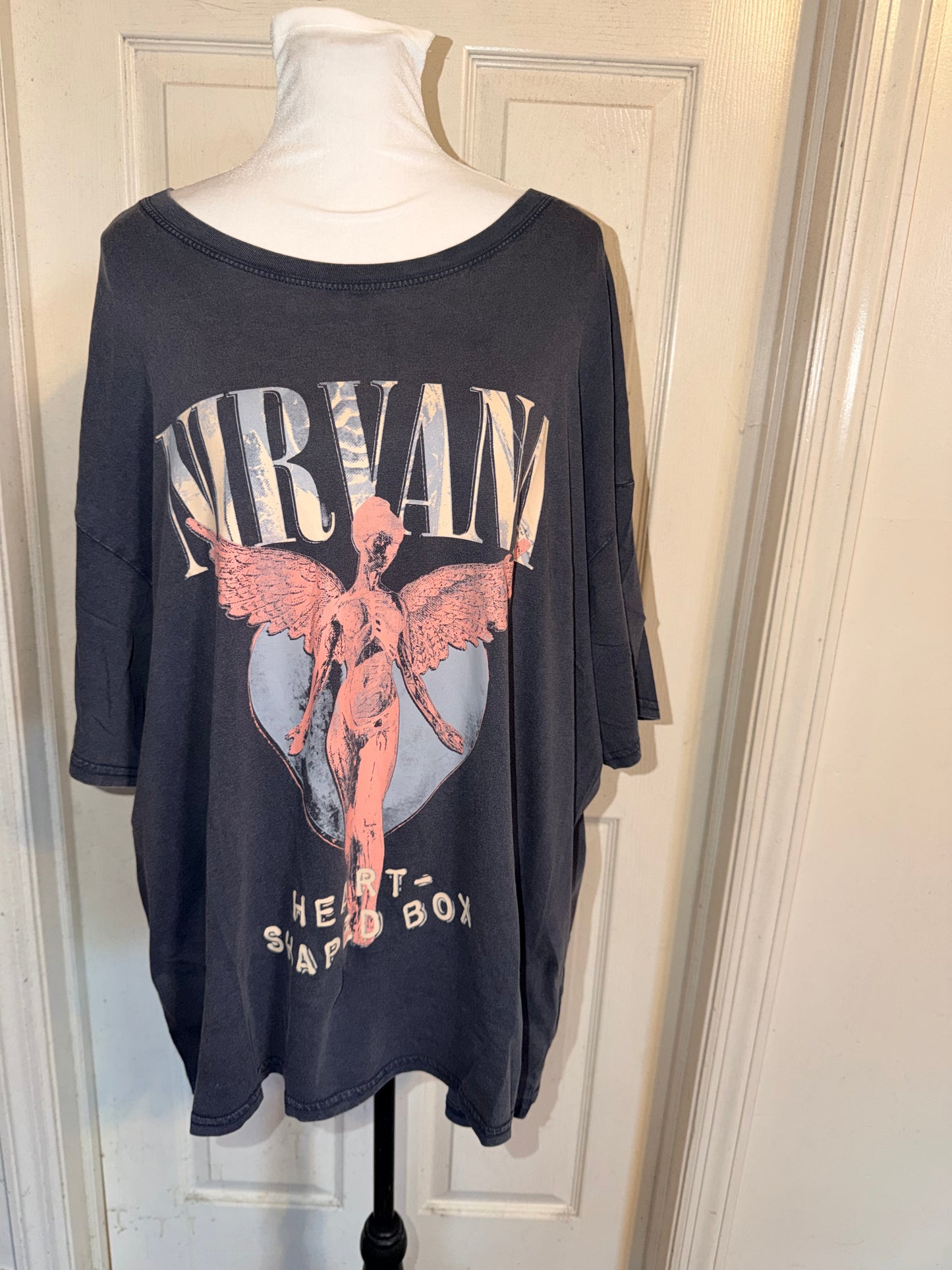 Nirvana Oversized Distressed Tee