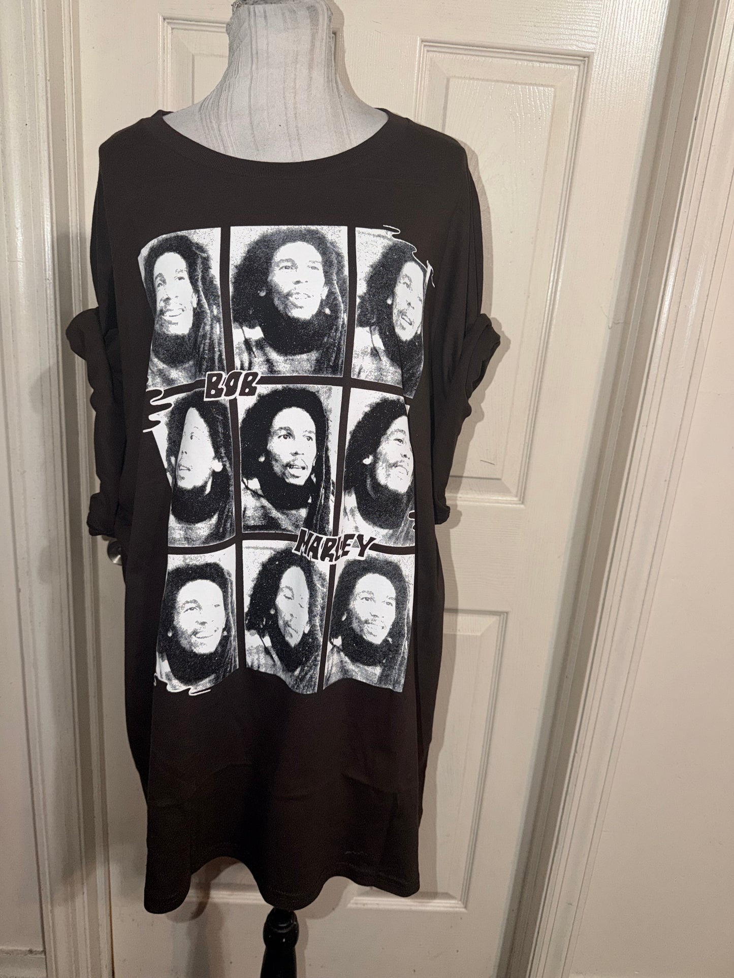 Bob Marley Oversized Distressed Tee