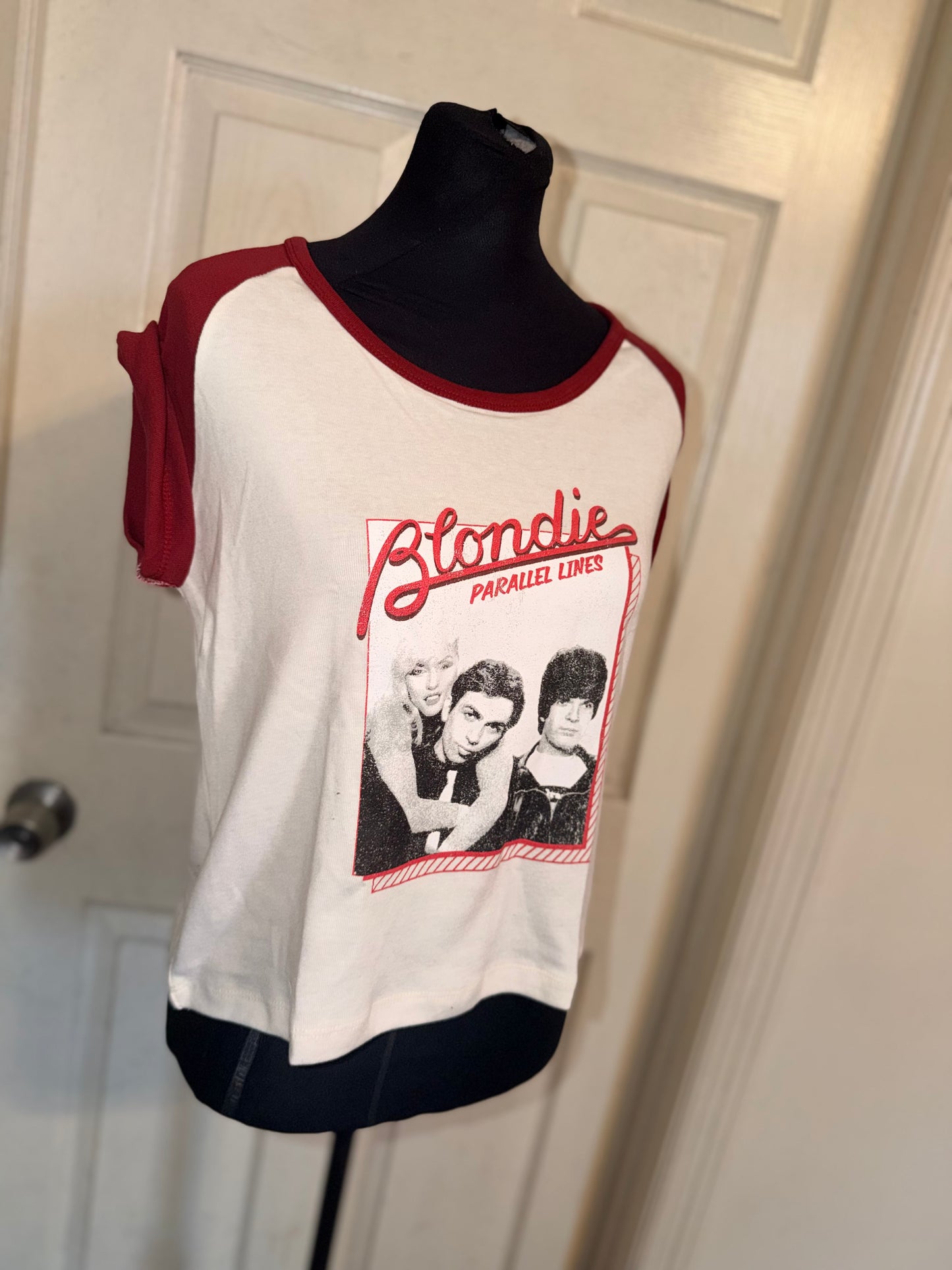 Blondie Distressed Raglan Baby Tee
