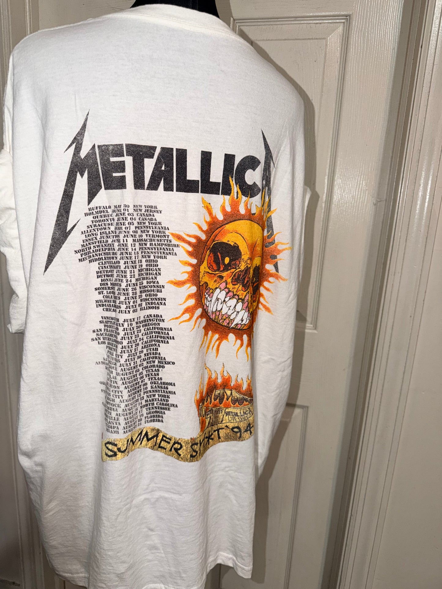 Metallica Double Sided Oversized Distressed Tee