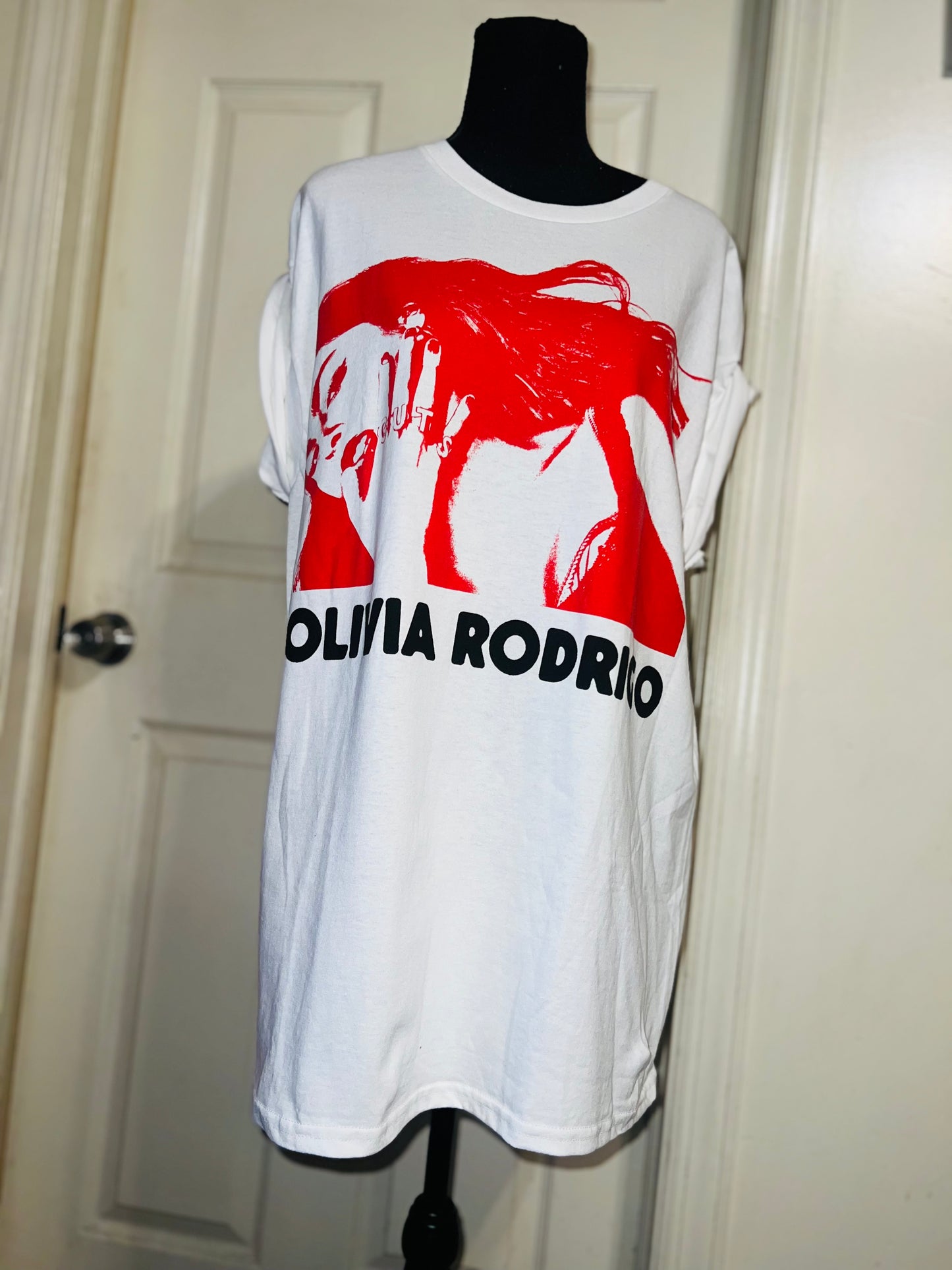 Olivia Rodrigo Oversized Distressed Tee