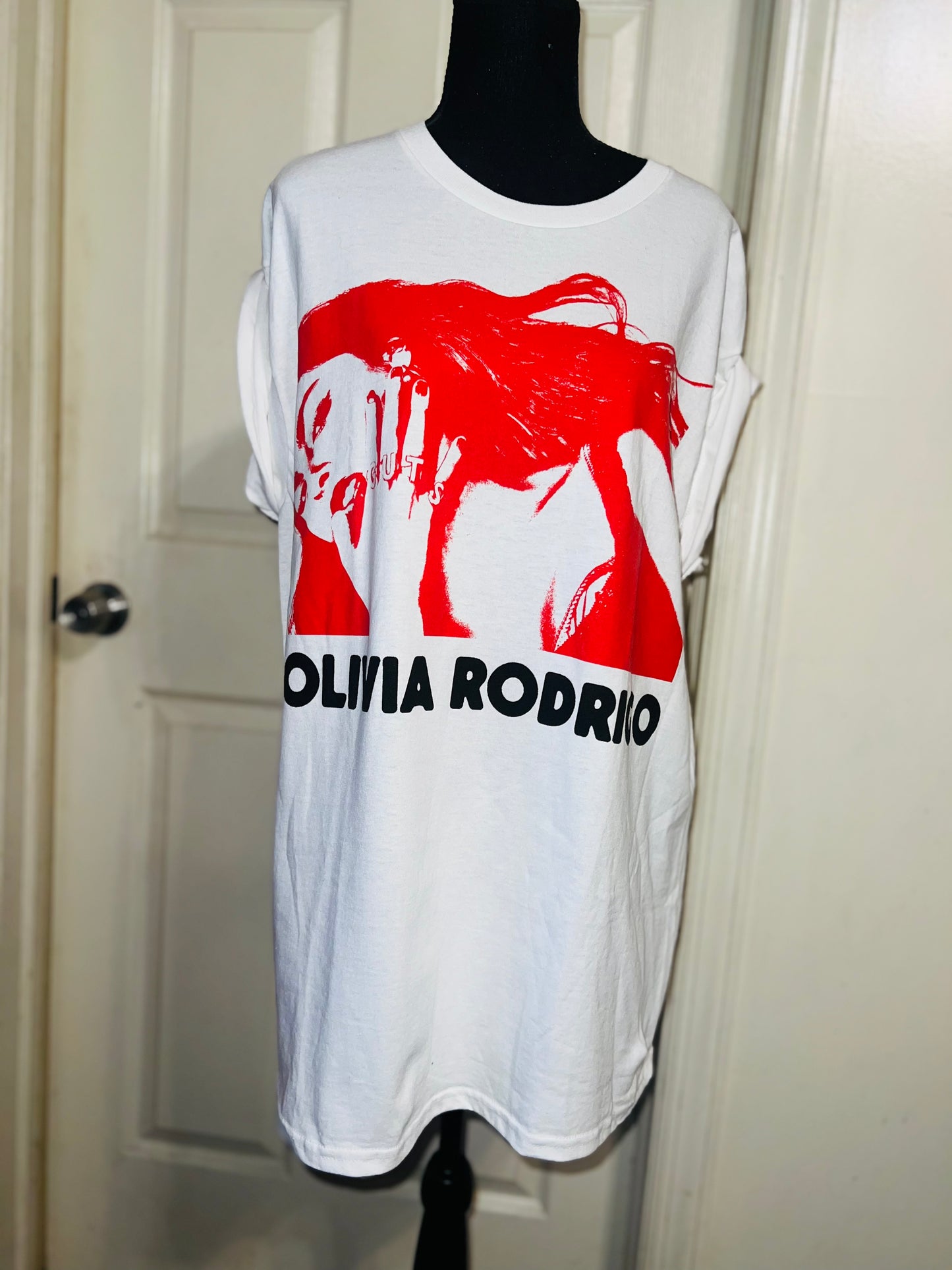 Olivia Rodrigo Oversized Distressed Tee