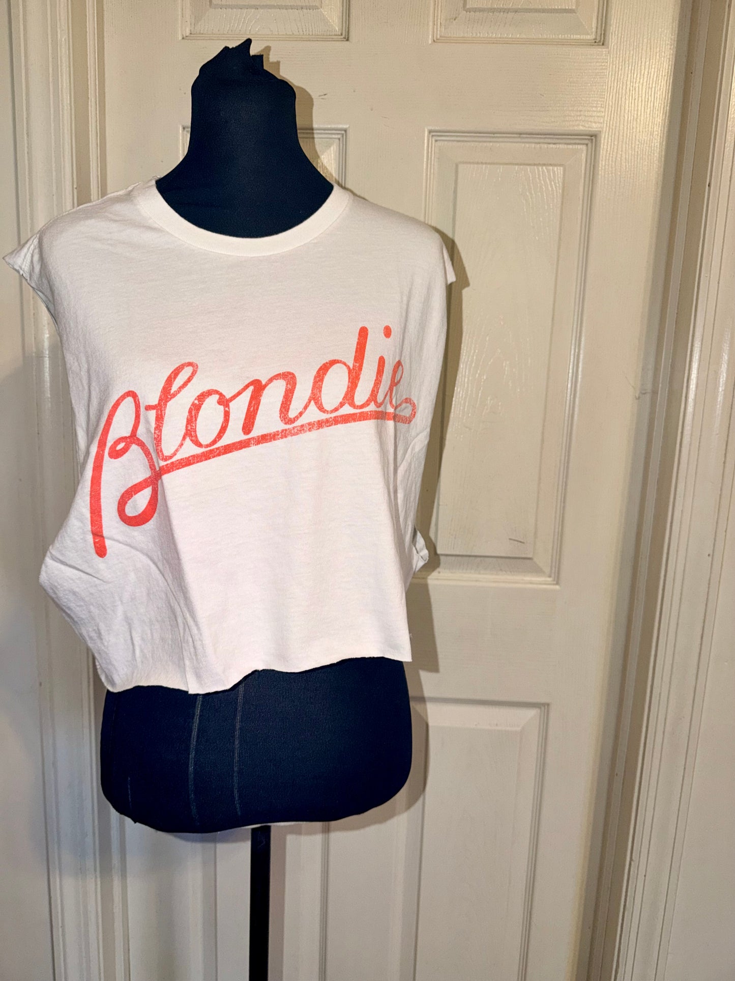 Blondie Oversized Distressed Cropped Tank