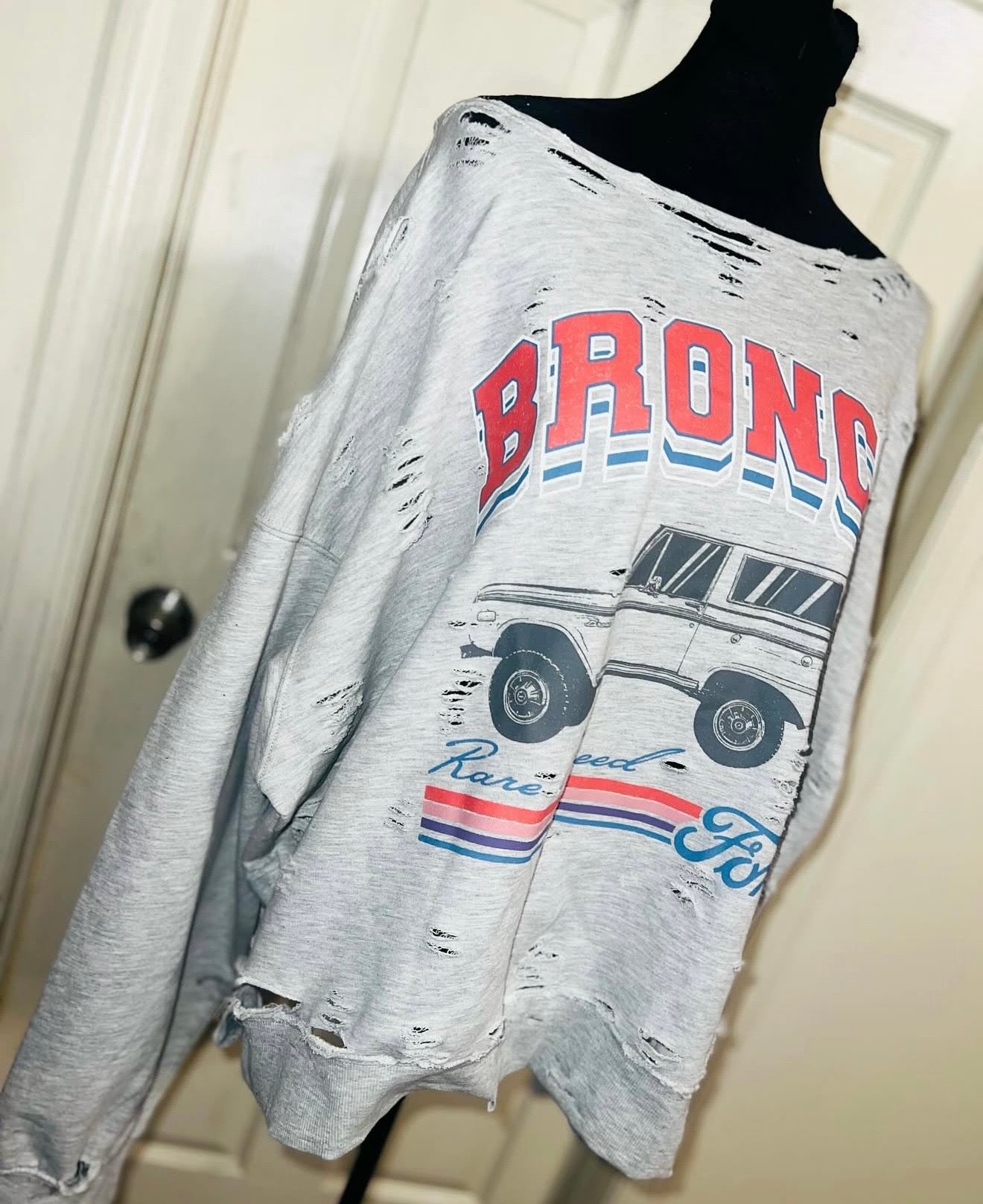 Ford Bronco Oversized Distressed Sweatshirt