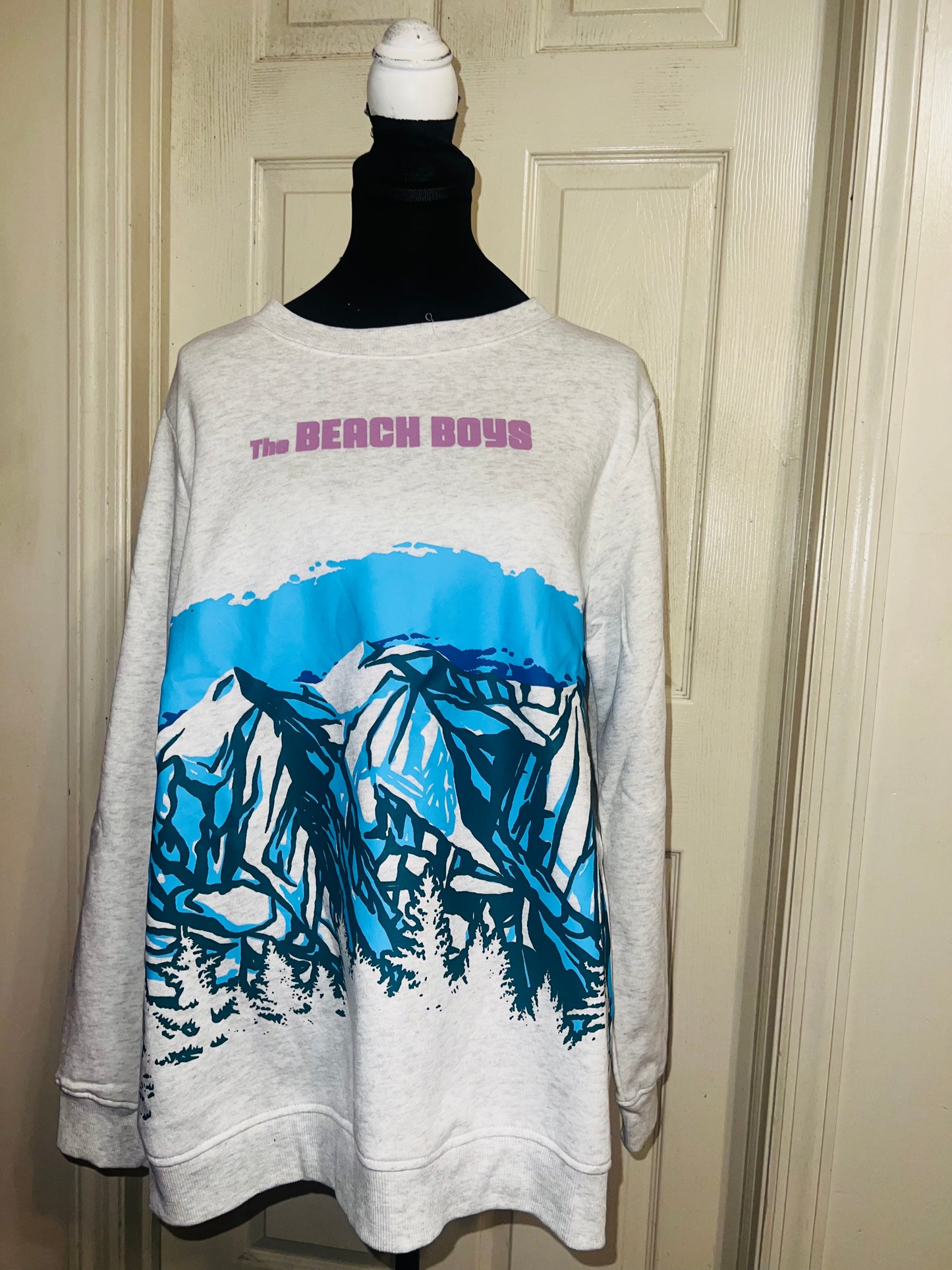 The Beach Boys Oversized Distressed Sweatshirt